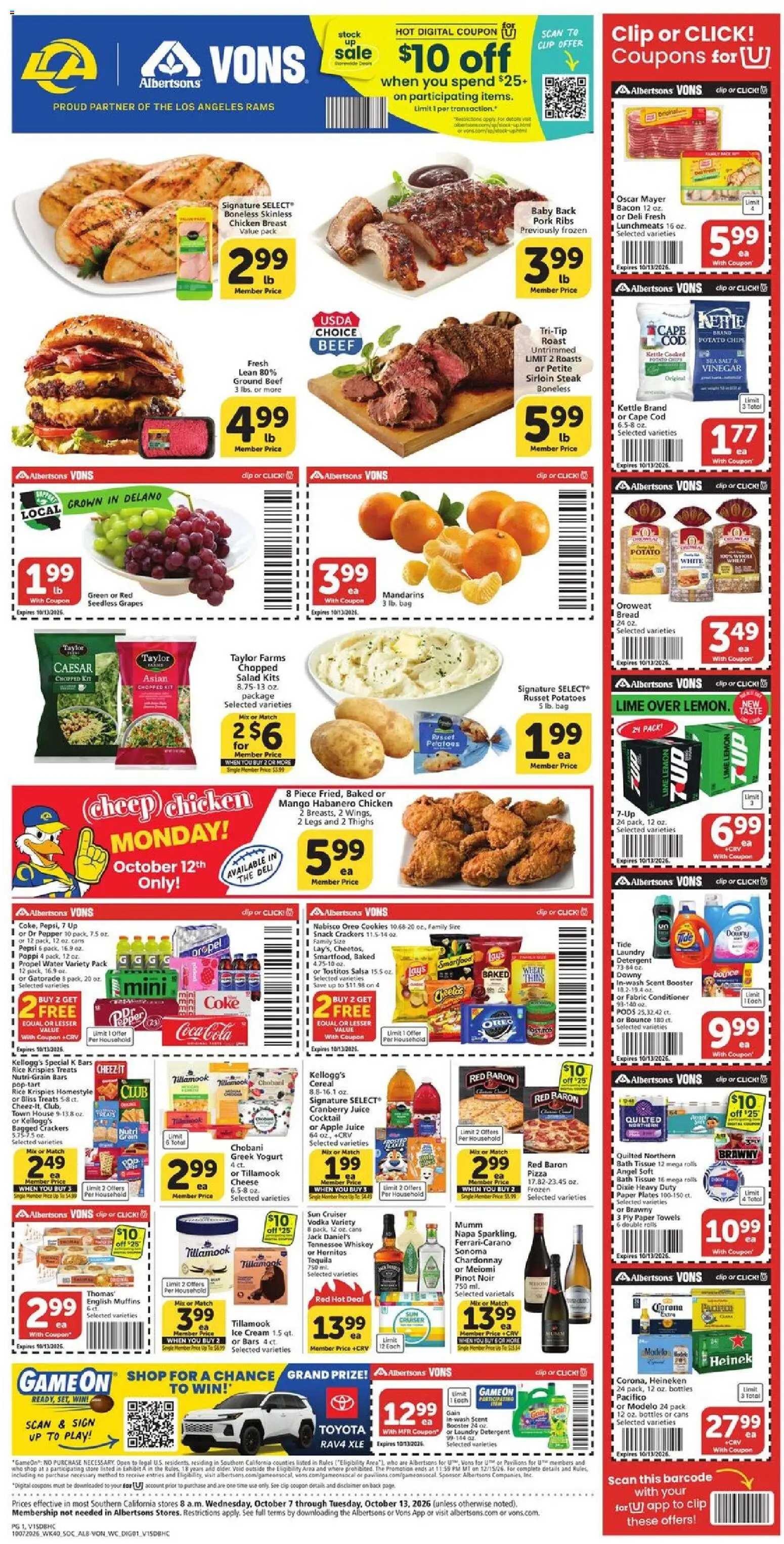 Vons Weekly Ad - valid from 10/07/2026 | Page: 1