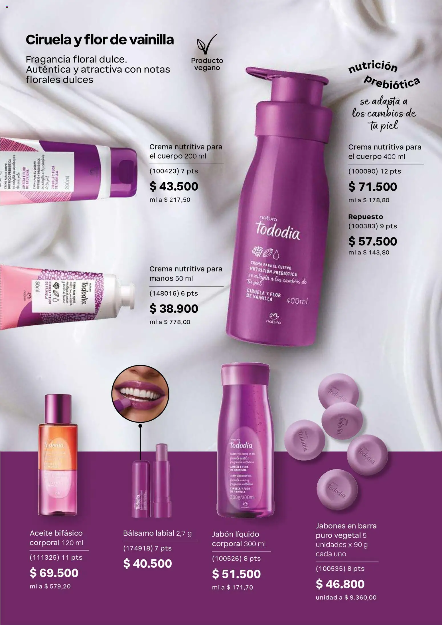 Natura revista - valida desde el 23/09/2026 | Página: 135 | Productos: Crema, Vainilla, Jabón, Aceite