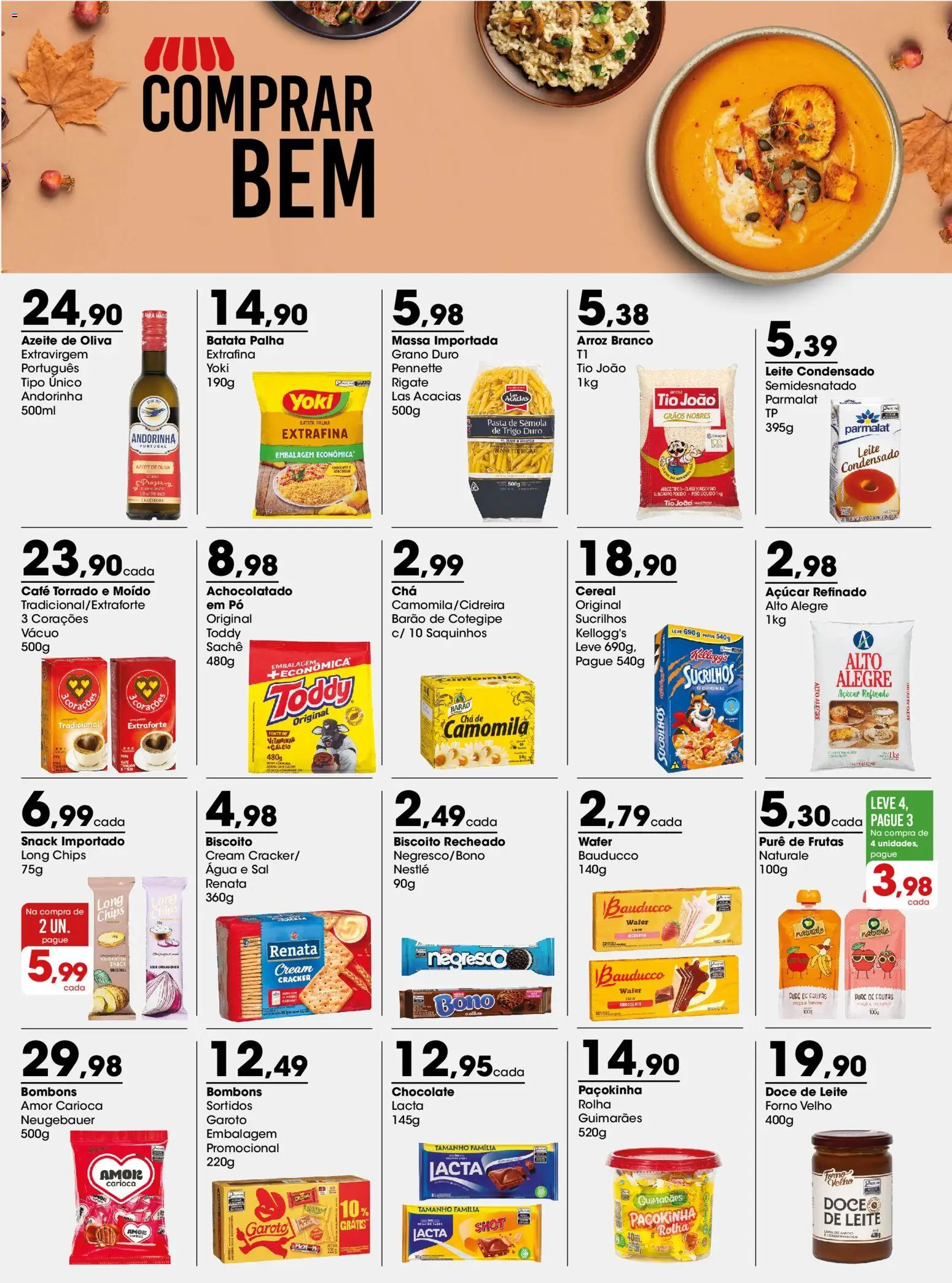 Zaffari Folheto - válido de 27/07/2026 | Página: 1 | Produtos: Batata, Sal, Leite condensado, Doce de leite