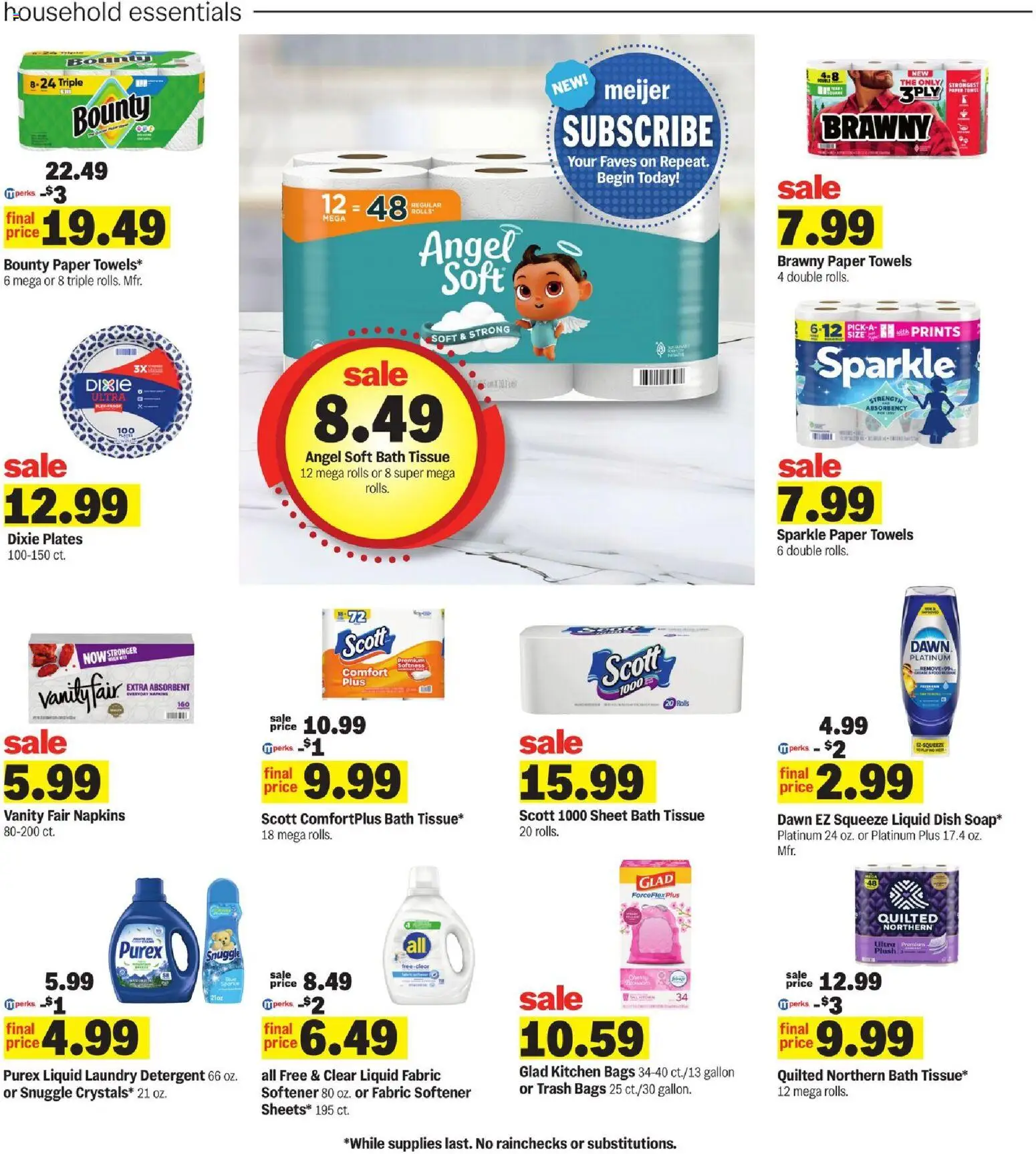 Meijer Weekly Ad - valid from 09/30/2026 | Page: 17 | Products: Bath, Fabric softener, Paper towels, Sheet