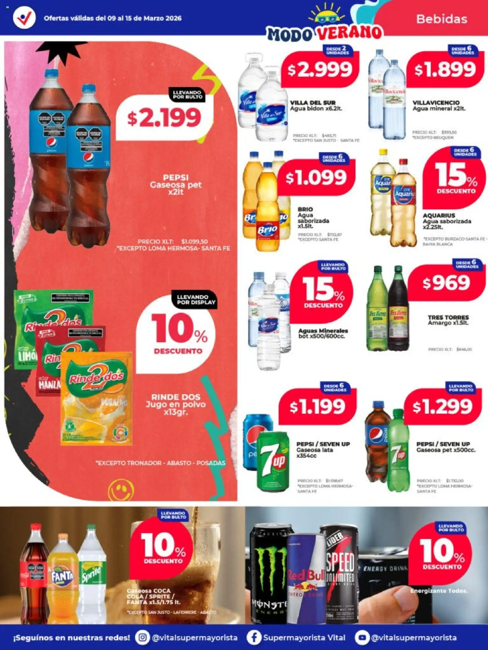 Vital ofertas │ válido desde el 09.03.2026 | Página: 18 | Productos: Gaseosa, Agua, Jugo, Agua saborizada