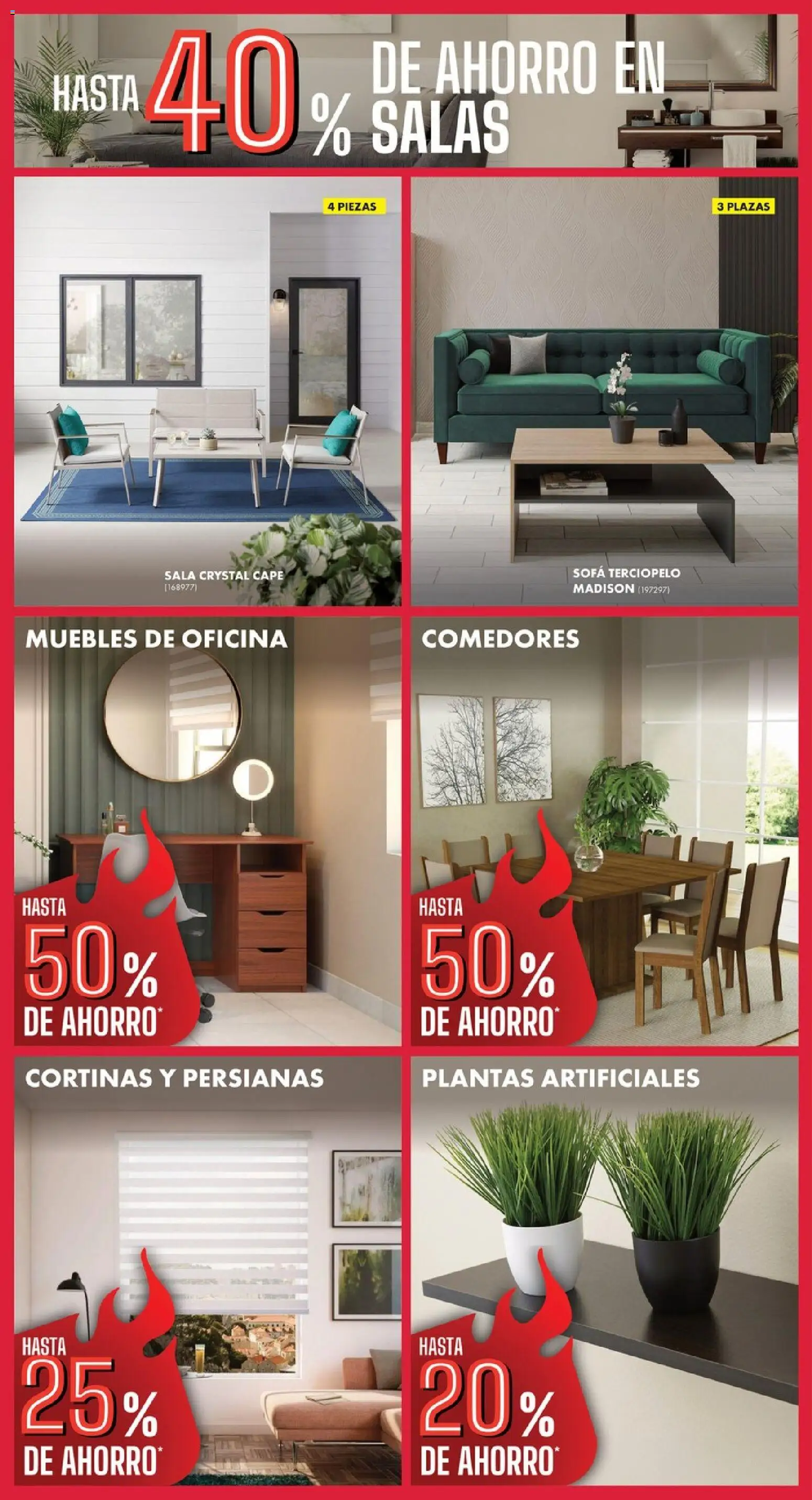 Nuevas ofertas de Home Depot válidas en toda la República Mexicana desde el 01.06.2026. ¡Encuentra las mejores ofertas en Home Depot Cyber Week! | Página: 9 | Productos: Sofá, Cortinas