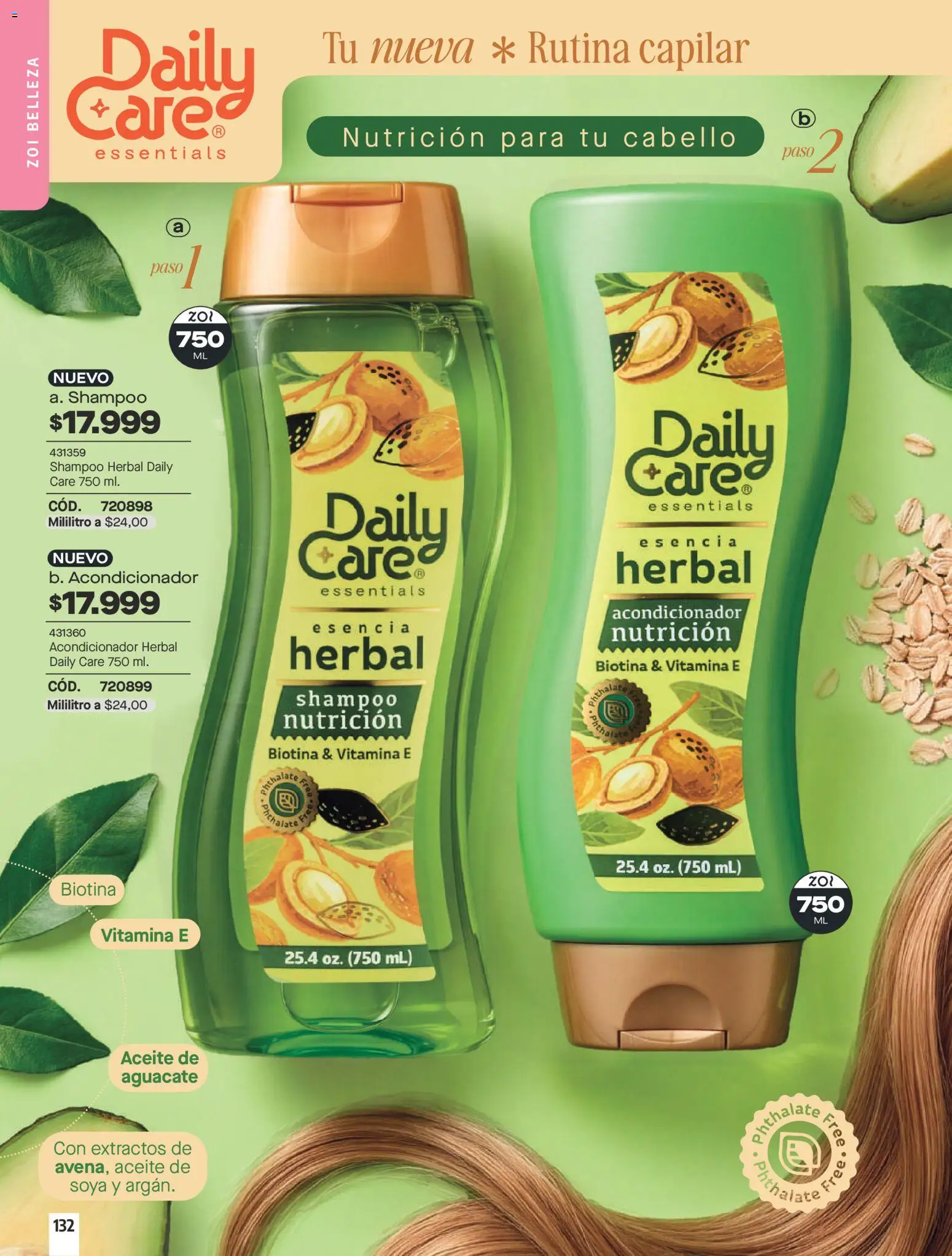 Carmel revista - valida desde el 01/10/2026 | Página: 132 | Productos: Aguacate, Shampoo, Acondicionador, Aceite