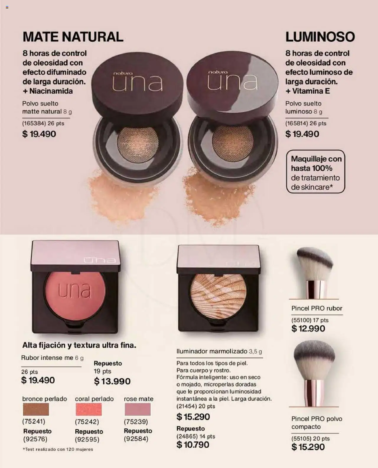 Natura catálogo │ válido desde el 26.06.2025 | Página: 53 | Productos: Maquillaje, Polvo, Pincel, Iluminador