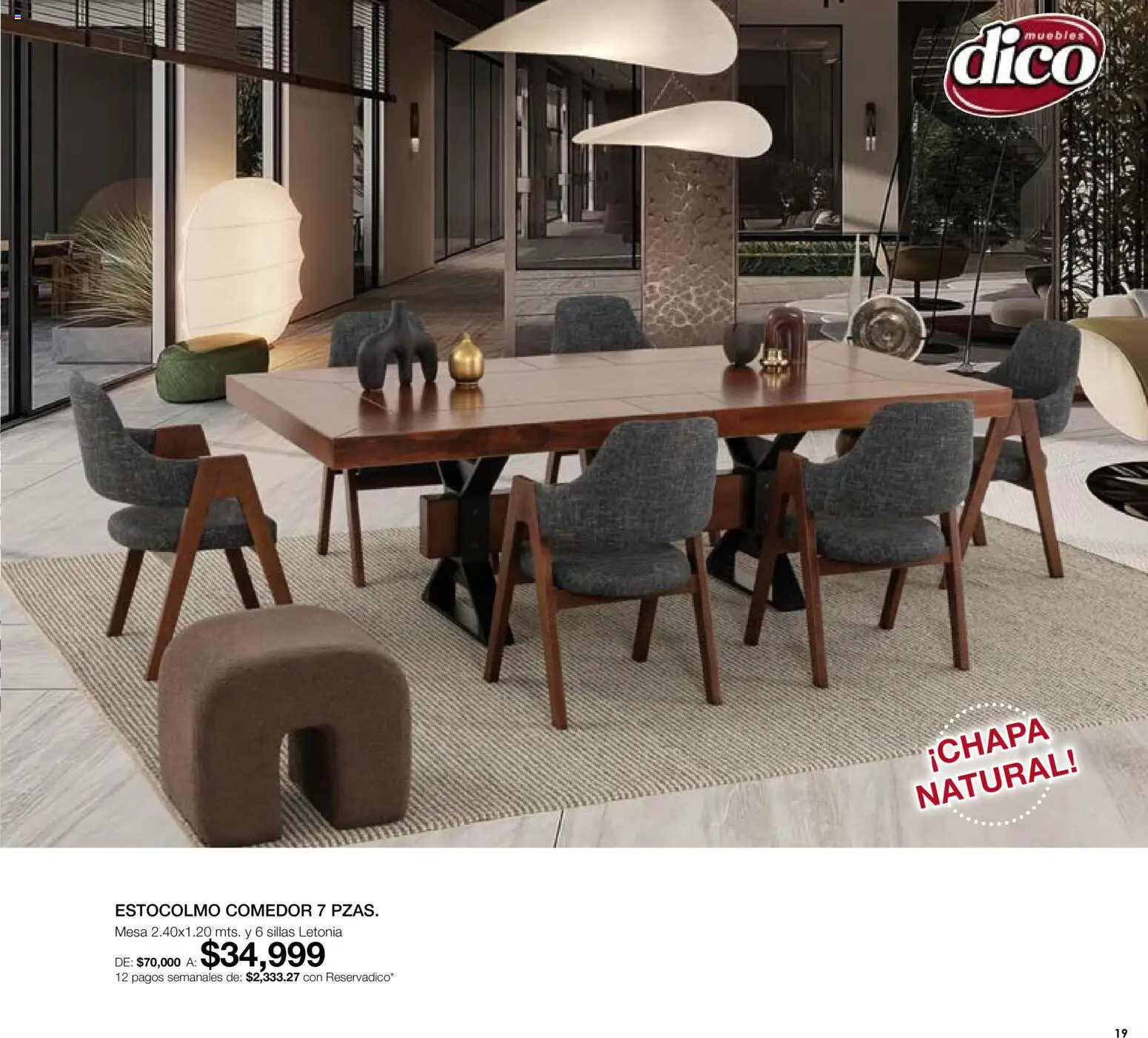 Nuevas ofertas de Muebles Dico válidas en toda la República Mexicana desde el 01/08/2026. ¡Encuentra las mejores ofertas en Muebles Dico catálogo! | Página: 19 | Productos: Mesa