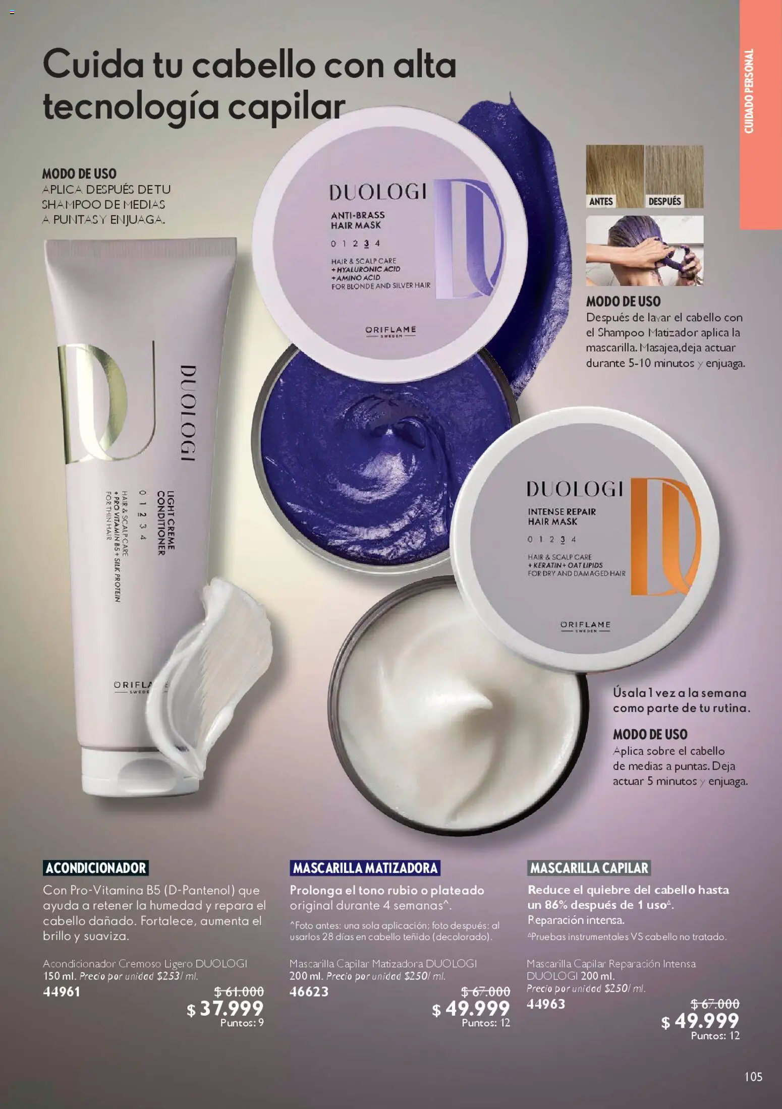 Oriflame revista - valida desde el 28.03.2026 | Página: 105 | Productos: Brillo, Sobre, Mascarilla, Medias