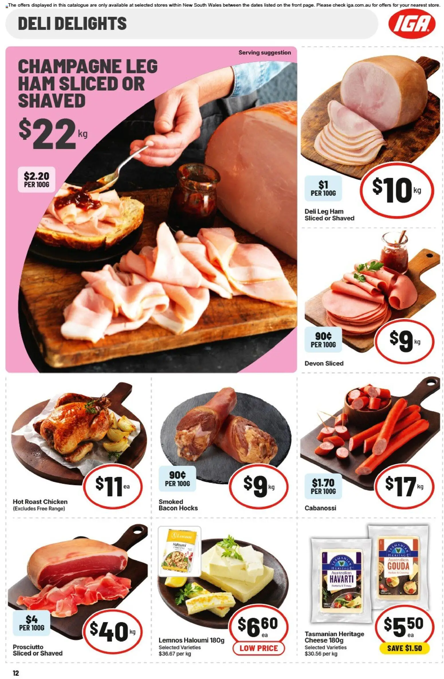 IGA catalogue - valid from 09/09/2026 | Page: 13 | Products: Gouda, Bacon, Ham, Roast