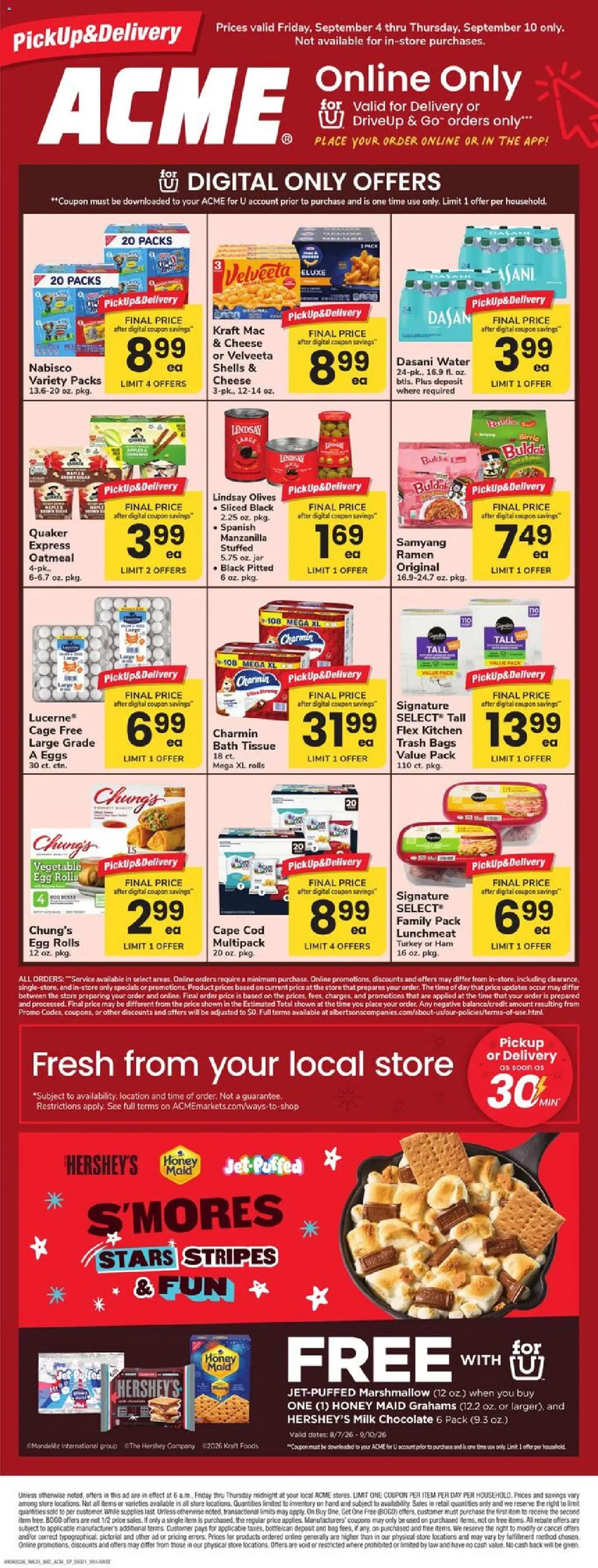 Acme Specialty Publication - valid from 09/04/2026 | Page: 1 | Products: Bath, Turkey, Olives, Oatmeal