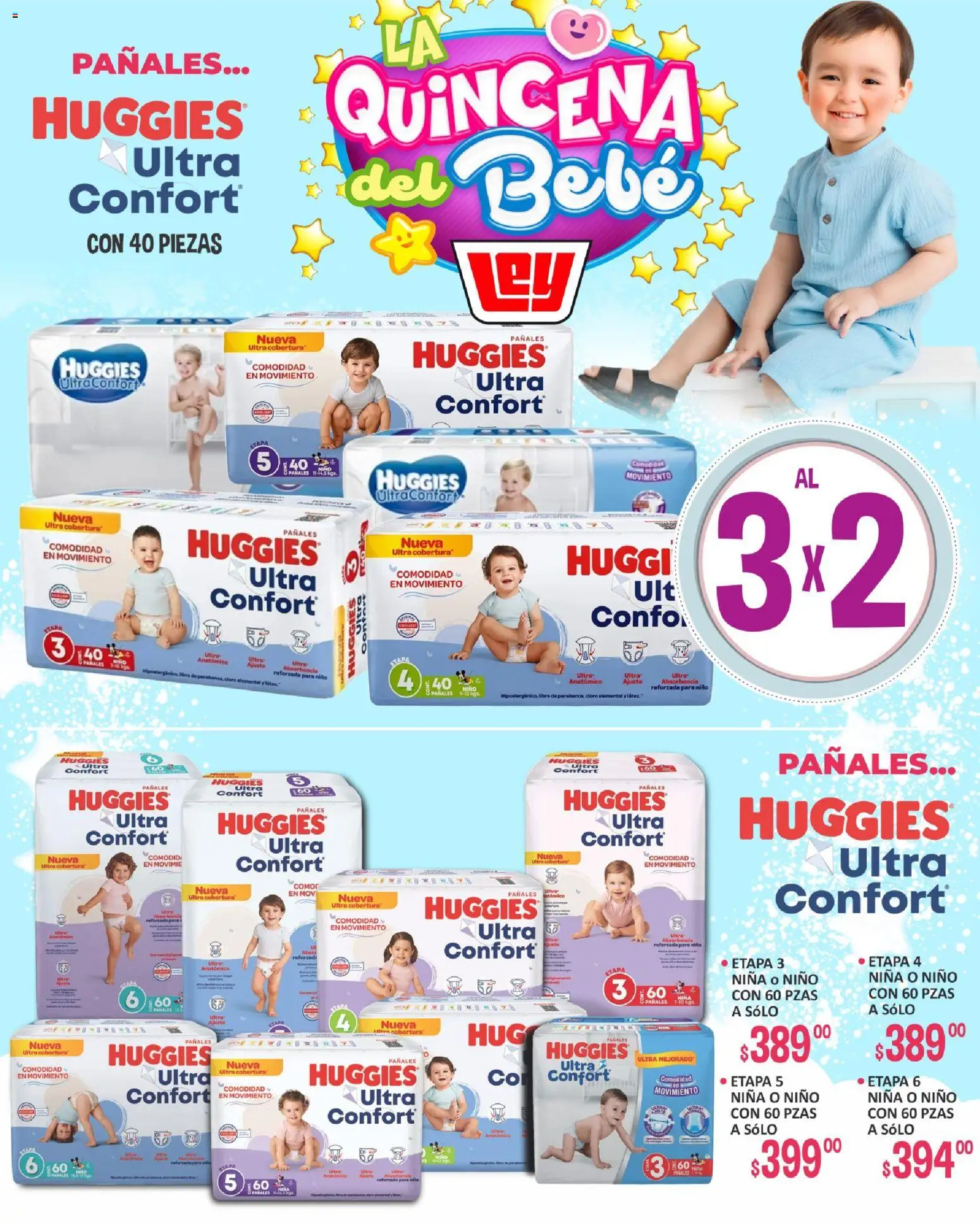 Nuevas ofertas de Casa Ley válidas en toda la República Mexicana desde el 16.05.2026. ¡Encuentra las mejores ofertas en Casa Ley folleto La Quincena del Bebé interior! | Página: 6 | Productos: Pañales, Cloro