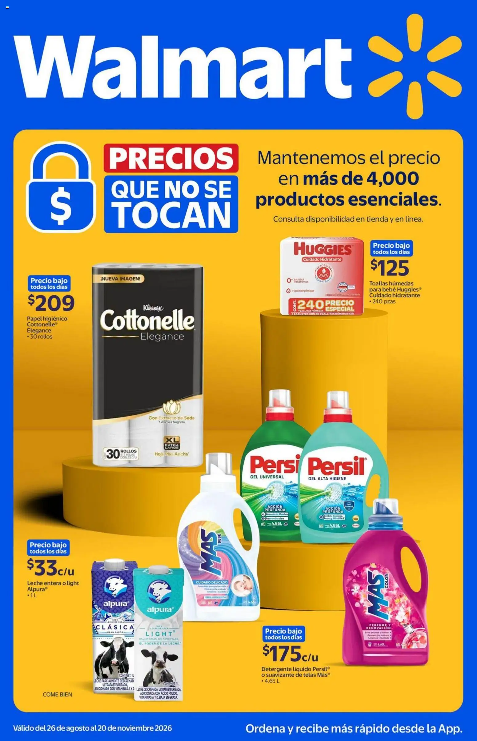 Nuevas ofertas de Walmart válidas en toda la República Mexicana desde el 26/08/2026. ¡Encuentra las mejores ofertas en Walmart folleto! | Página: 1 | Productos: Detergente, Toallitas húmedas, Papel higiénico, Perfume