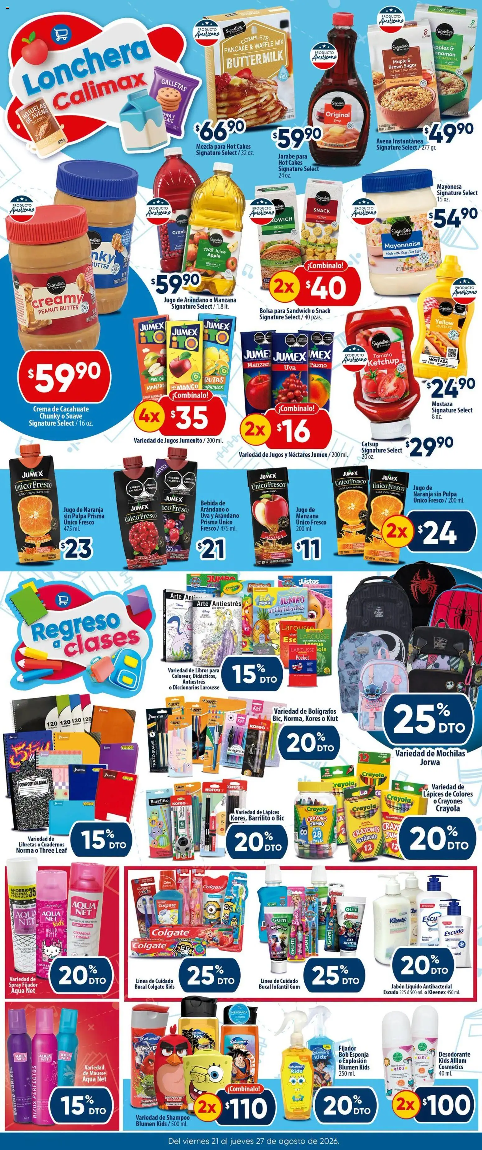 Nuevas ofertas de Calimax válidas en toda la República Mexicana desde el 21/08/2026. ¡Encuentra las mejores ofertas en Calimax folleto! | Página: 4 | Productos: Cacahuate, Shampoo, Jarabe, Jabón