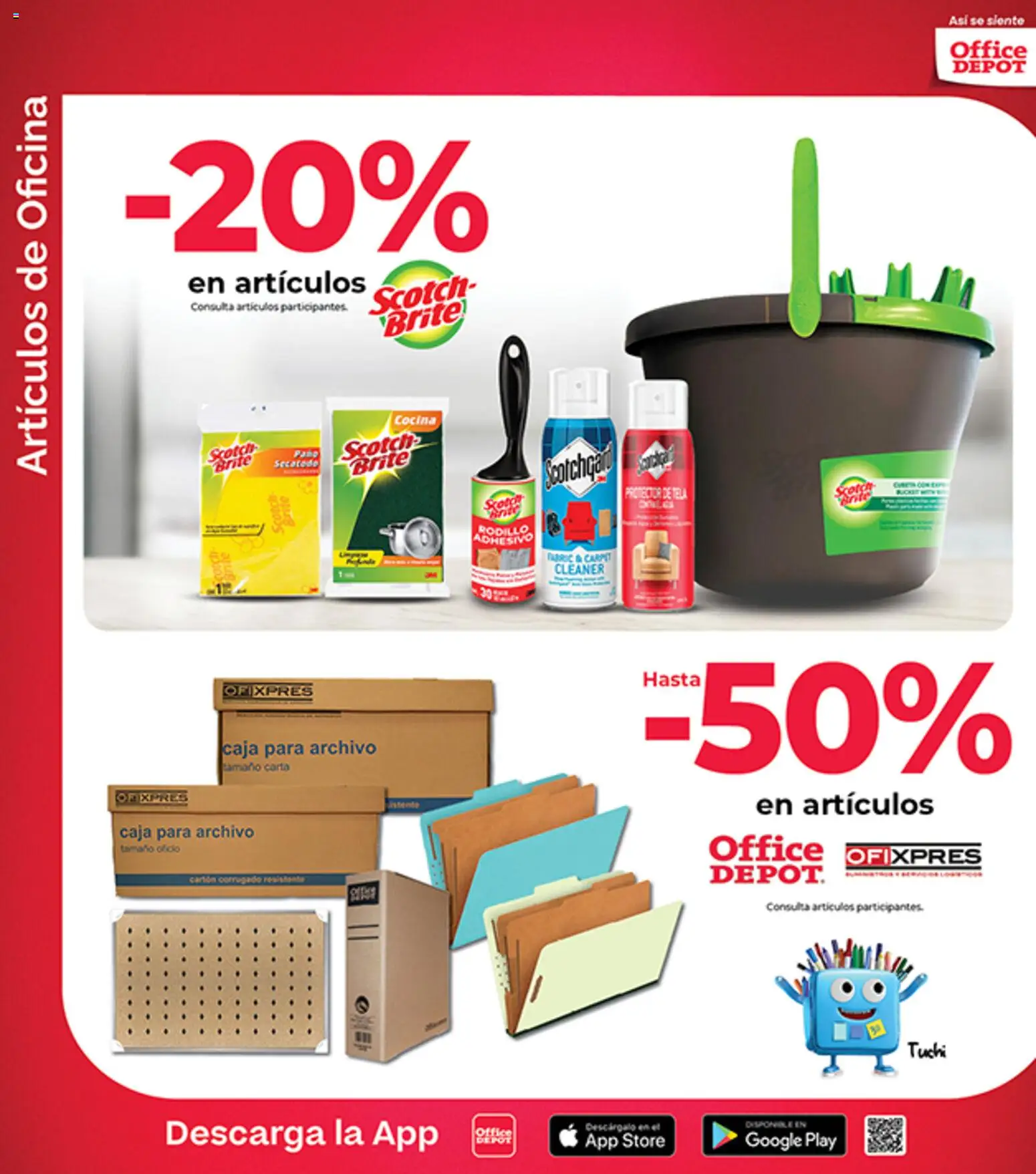 Nuevas ofertas de Office Depot válidas en toda la República Mexicana desde el 01.05.2026. ¡Encuentra las mejores ofertas en Office Depot catálogo! | Página: 7 | Productos: Cocina, Caja, Rodillo
