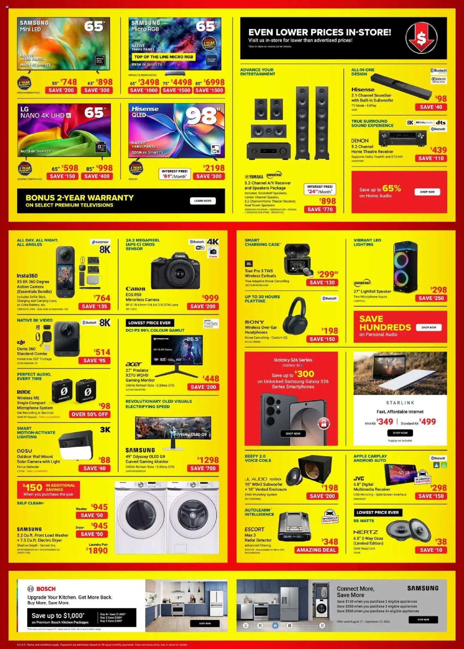 Visions flyer valid from Sep 4, 2026 | Page: 4 | Products: Audio, Microphone, Speaker, Dryer