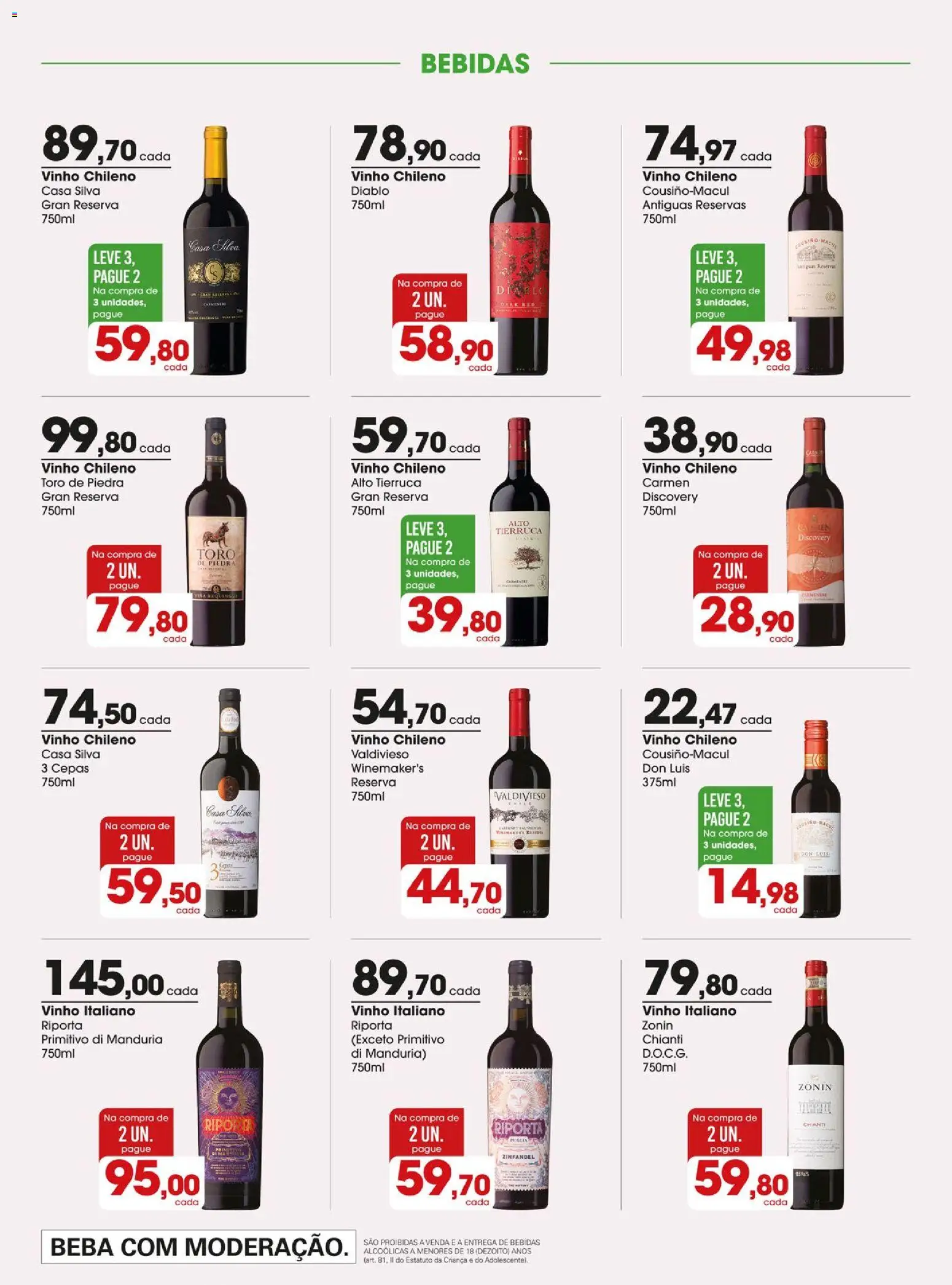 Zaffari Folheto - válido de 28/07/2026 | Página: 17 | Produtos: Vinho