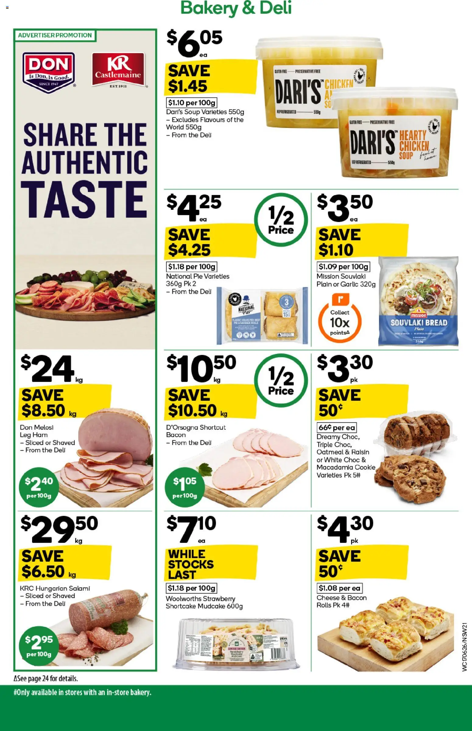 Woolworths catalogue - valid from 17.06.2026 | Page: 21 | Products: Bacon, Bread, Garlic, Bakery