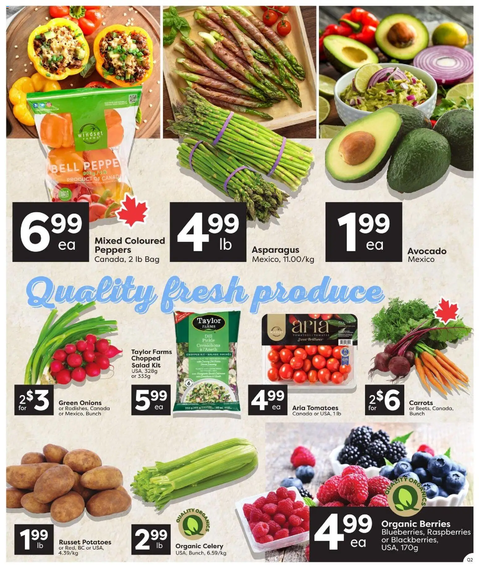 Quality Foods flyer valid from Aug 20, 2026 | Page: 2 | Products: Potatoes, Avocado, Asparagus, Tomatoes