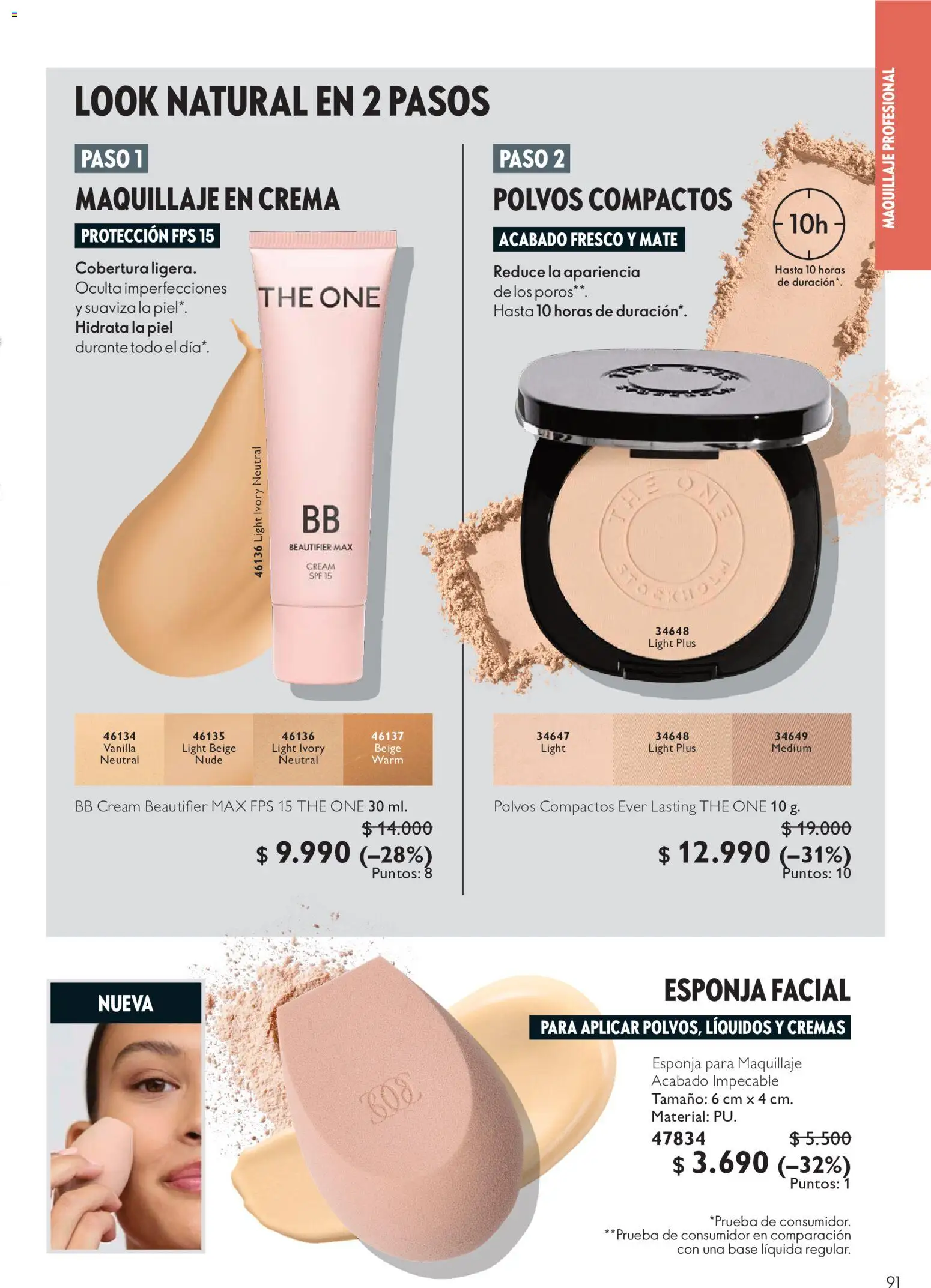 Oriflame Ofertas │ válido desde el 10.07.2026 | Página: 91 | Productos: Esponja, Maquillaje, Base, Crema