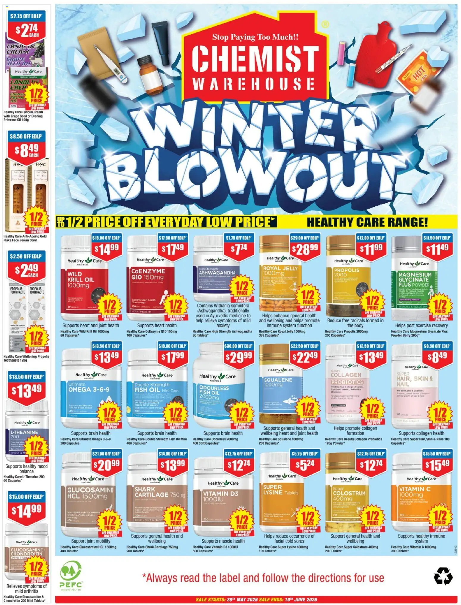 Chemist Warehouse catalogue - valid from 28.05.2026 | Page: 40 | Products: Table, Toothpaste, Fish oil, Collagen