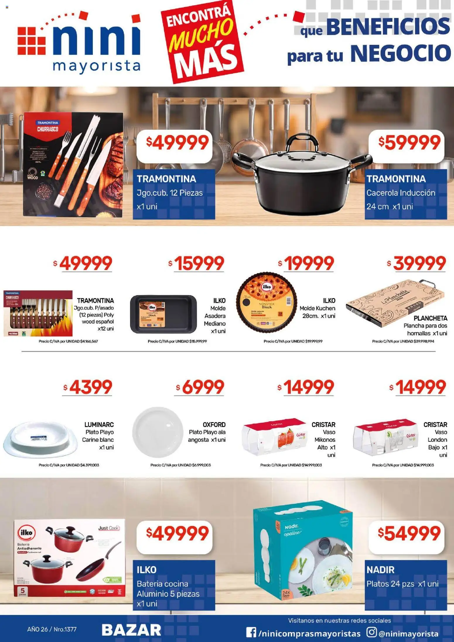 NINI Mayorista catálogo │ válido desde el 14/09/2026 | Página: 43 | Productos: Asadera, Molde, Batería, Plancha
