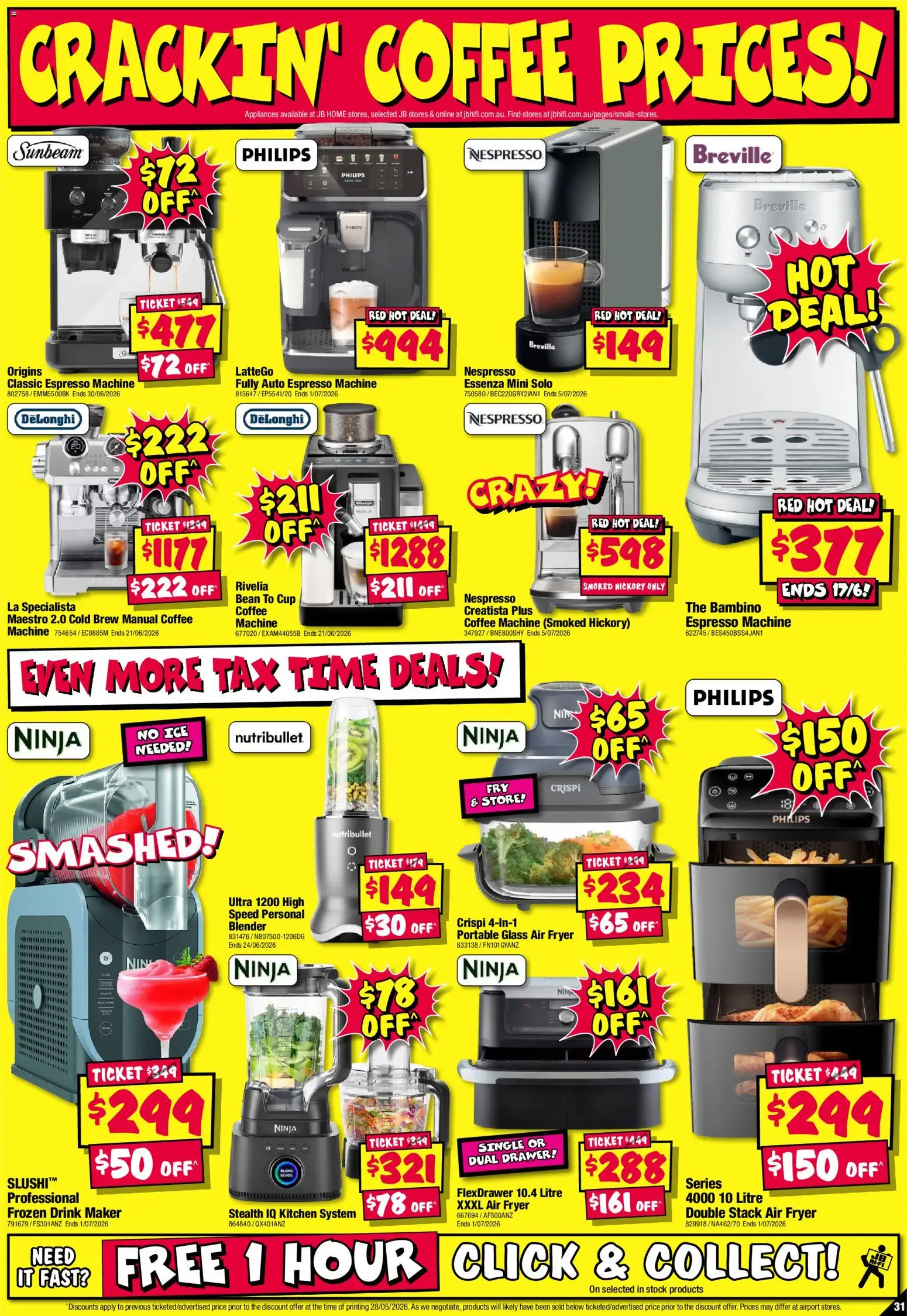 JB Hi-Fi catalogue - valid from 11.06.2026 | Page: 31 | Products: Drawer, Coffee, Blender, Espresso machine