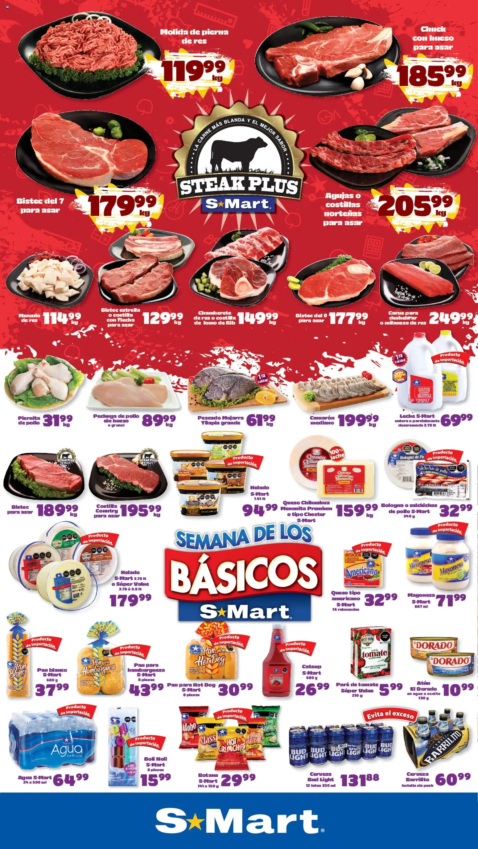 Nuevas ofertas de S-Mart válidas en toda la República Mexicana desde el 21/08/2026. ¡Encuentra las mejores ofertas en S-Mart folleto Matamoros! | Página: 1 | Productos: Atún, Agua, Catsup, Puré