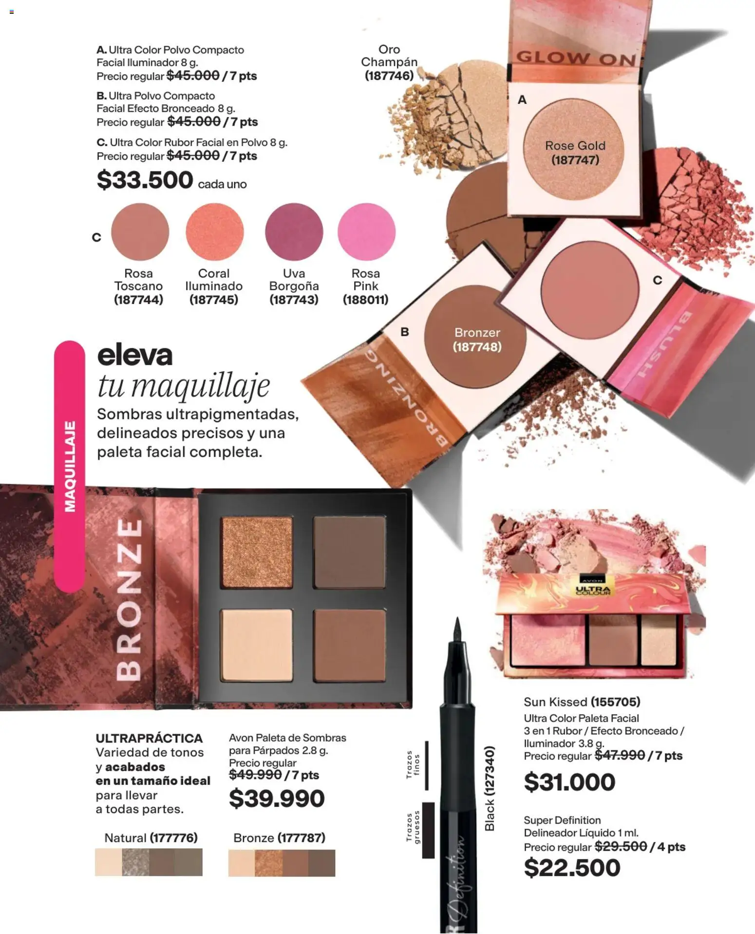 Avon revista - valida desde el 03/08/2026 | Página: 56 | Productos: Polvo compacto, Iluminador, Rubor, Polvo