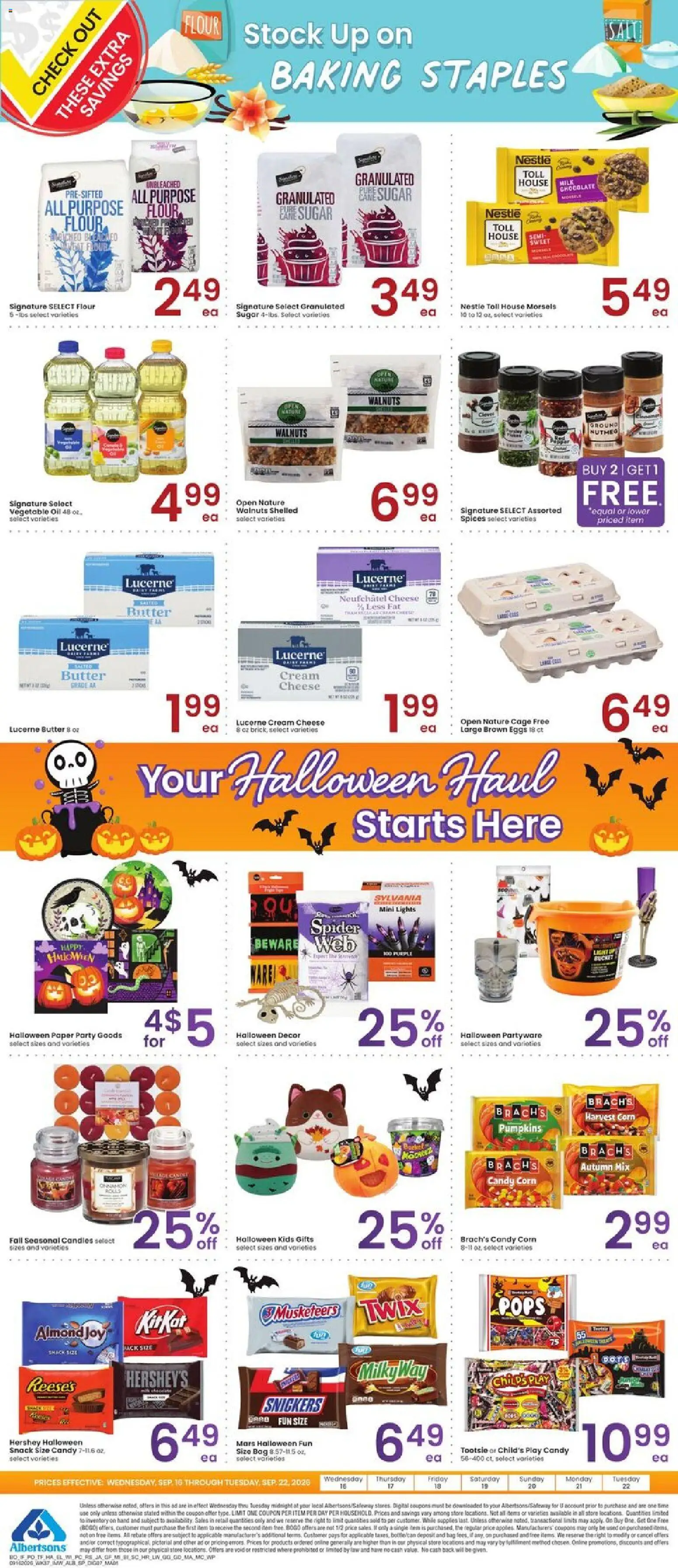 Albertsons Weekly Ad - valid from 09/16/2026 | Page: 10 | Products: Cream cheese, Eggs, Cream, Flour