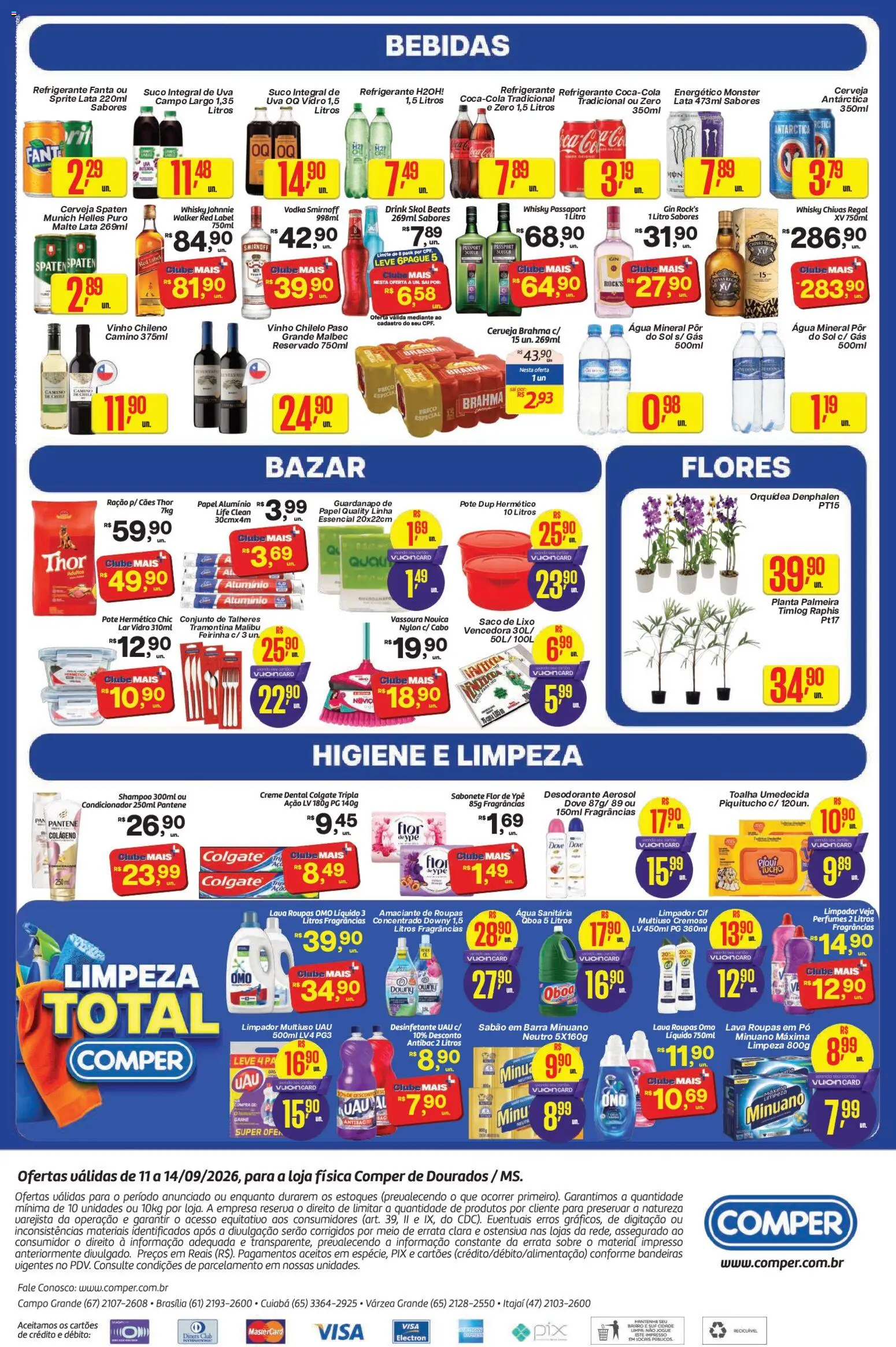 Comper Folheto - válido de 11/09/2026 | Página: 4 | Produtos: Papel alumínio, Fanta, Cerveja, Creme dental