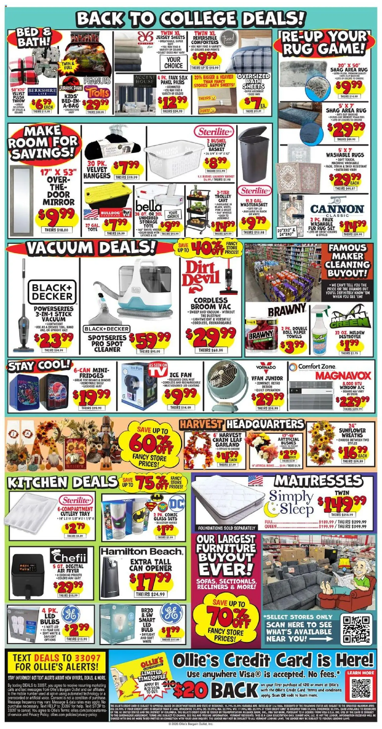 Ollie's Weekly Ad - valid from 07/29/2026 | Page: 2 | Products: Fryer, Bed, Vacuum, Bath