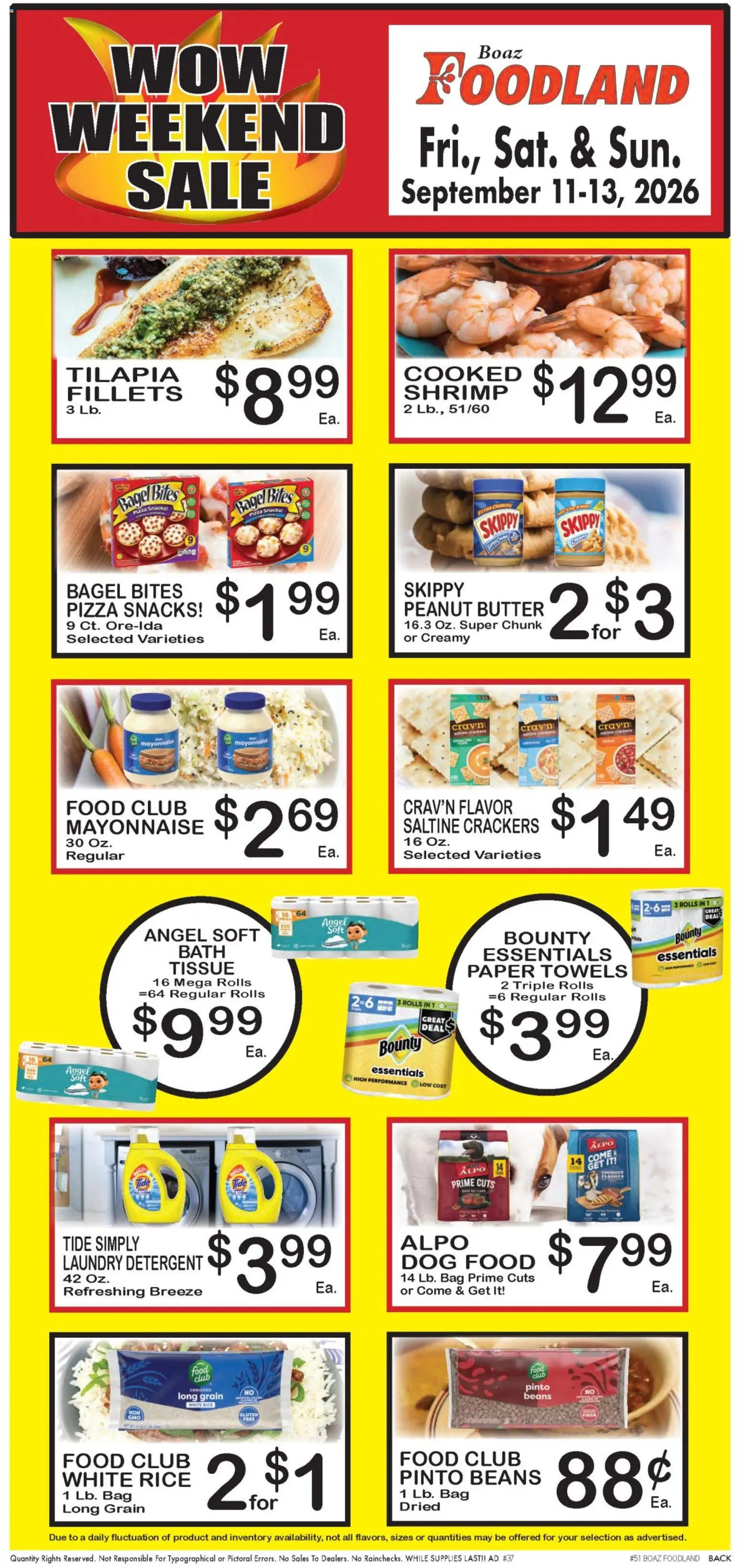 Foodland Weekly Ad - valid from 09/08/2026 | Page: 6 | Products: Butter, Tilapia, Mayonnaise, Bag