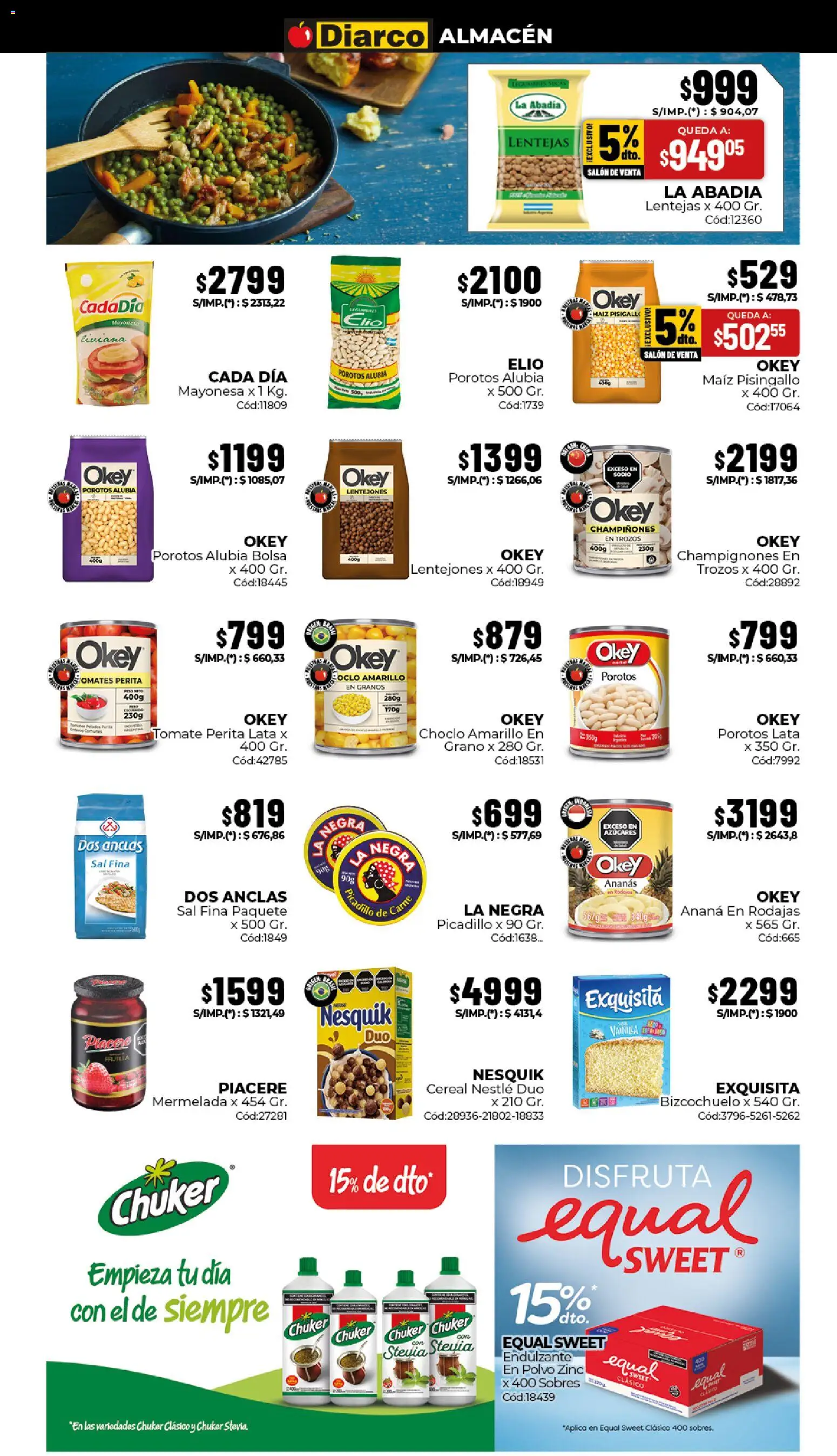 Diarco - Ofertas Gba │ válido desde el 06/07/2026 | Página: 3 | Productos: Choclo, Polvo, Maiz, Mermelada