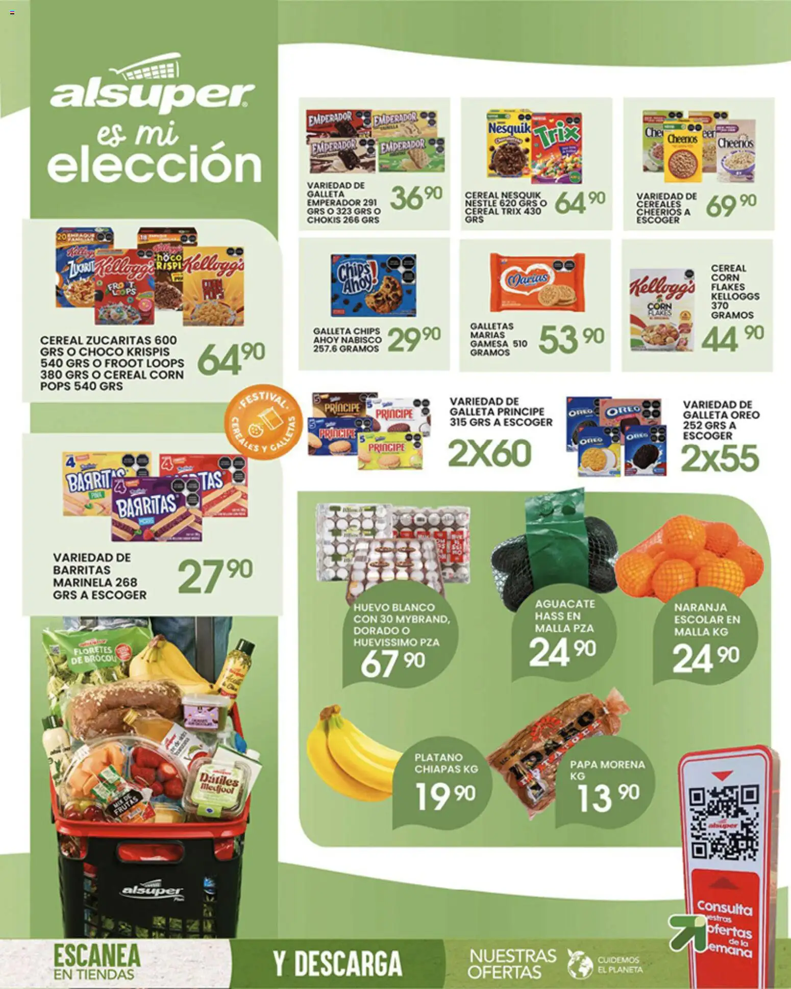 Nuevas ofertas de Alsuper válidas en toda la República Mexicana desde el 08.05.2026. ¡Encuentra las mejores ofertas en Alsuper folleto Laguna! | Página: 8 | Productos: Plátano, Papa, Galletas, Malla