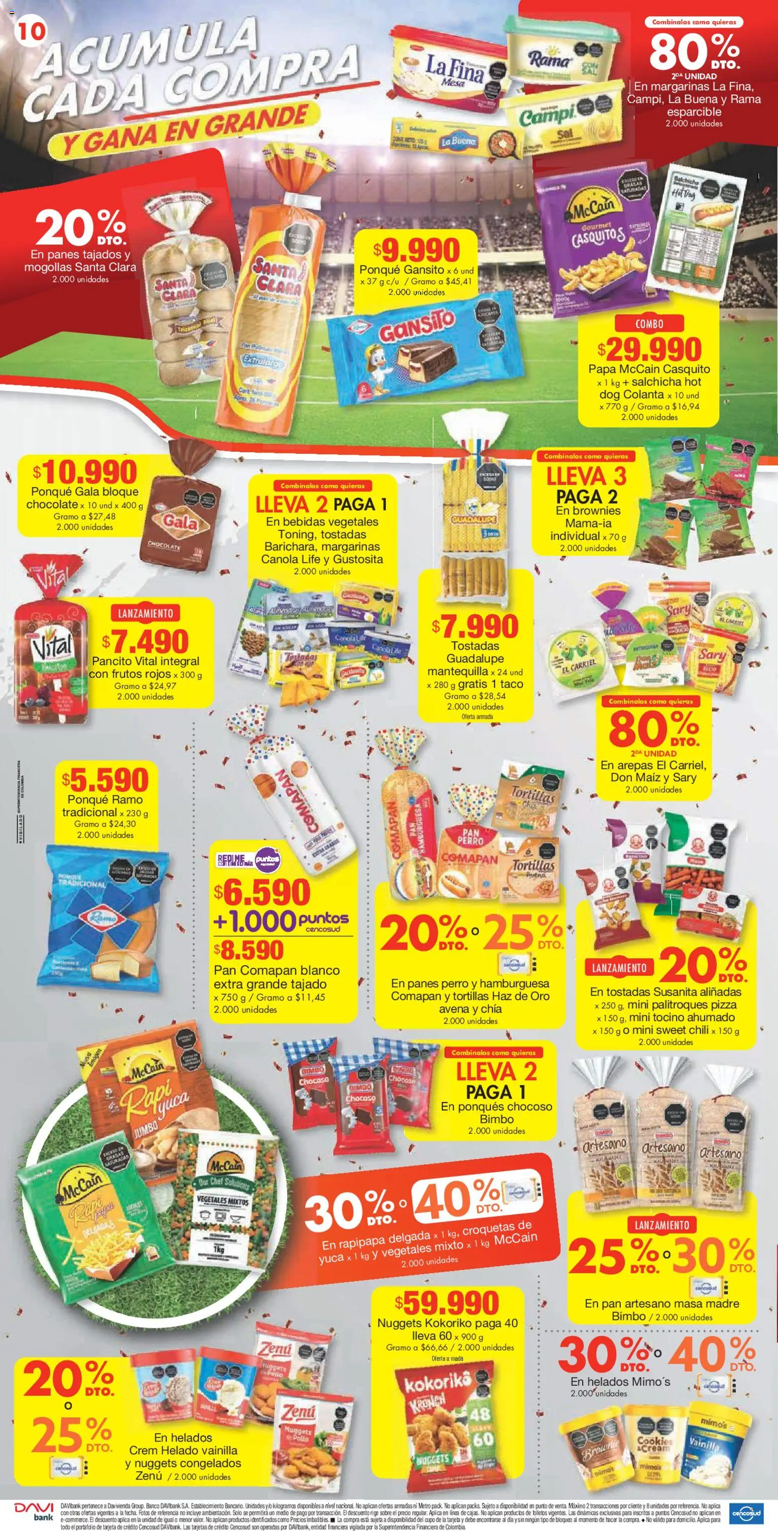 Metro revista - valida desde el 11.06.2026 | Página: 10 | Productos: Banco, Maiz, Crema de leche, Pizza