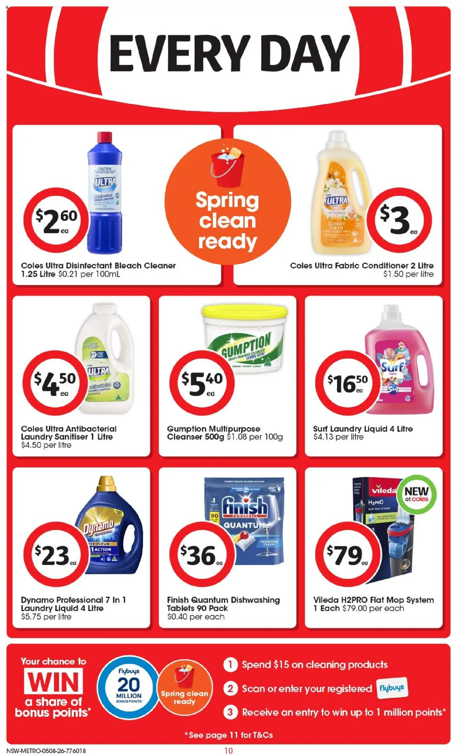 Coles catalogue - valid from 04/08/2026 | Page: 10 | Products: Mop, Lemon, Laundry, Multipurpose