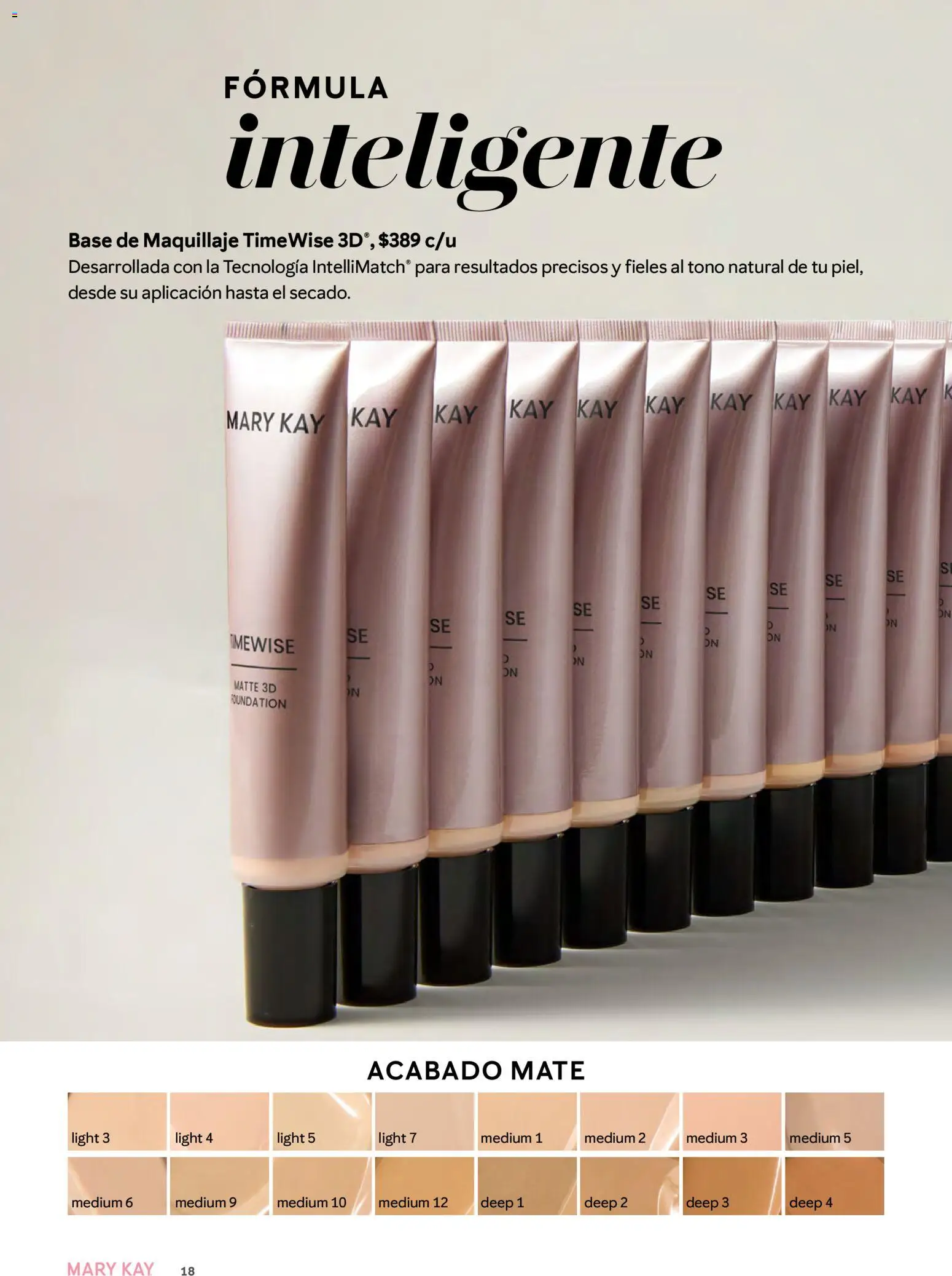 Nuevas ofertas de Mary Kay válidas en toda la República Mexicana desde el 01/07/2026. ¡Encuentra las mejores ofertas en Catálogo Mary Kay Julio Agosto 2026! | Página: 18 | Productos: Base de maquillaje, Mate, Maquillaje