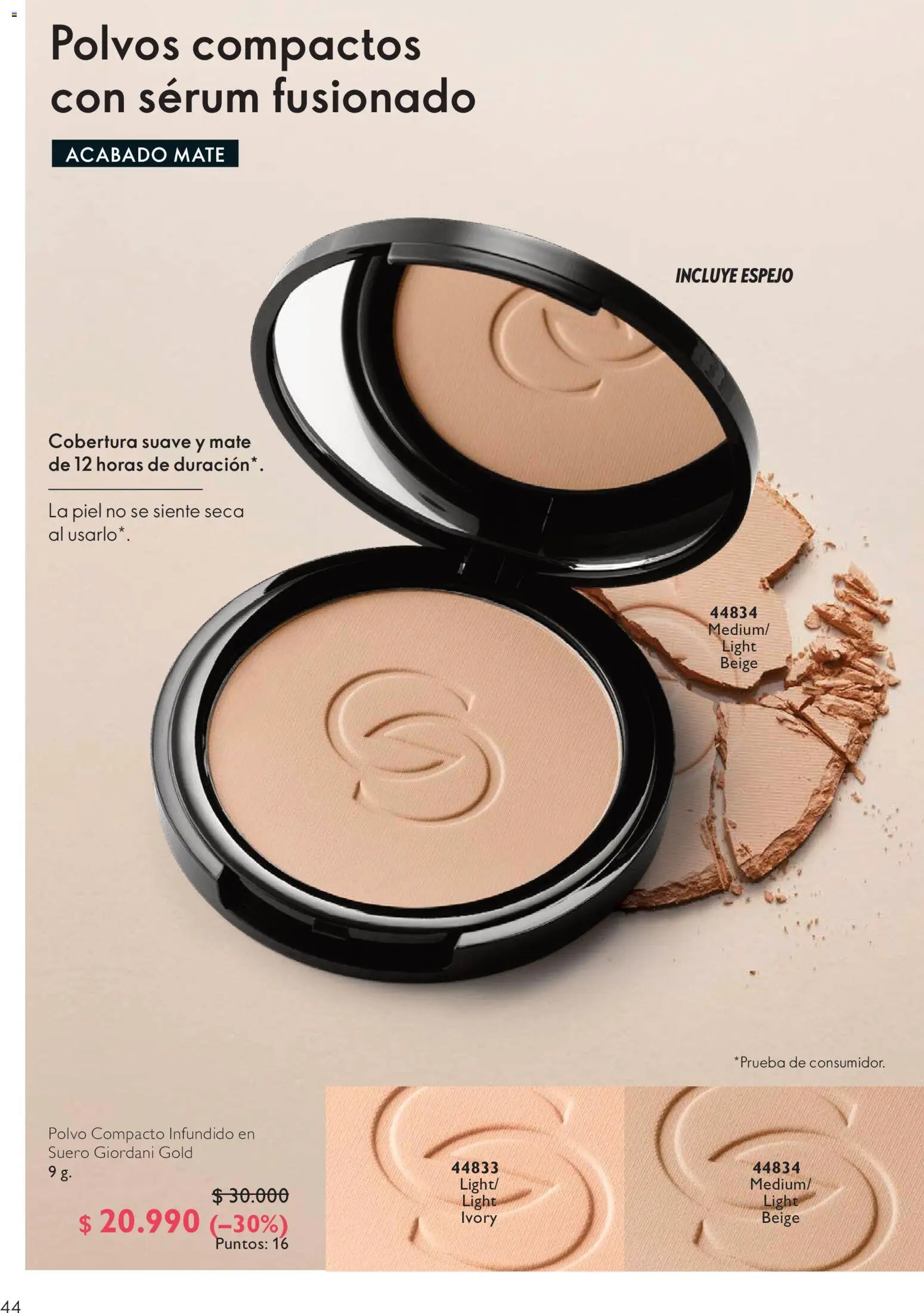 Oriflame catálogo │ válido desde el 11.09.2026 | Página: 44 | Productos: Polvo compacto, Espejo, Polvo, Serum