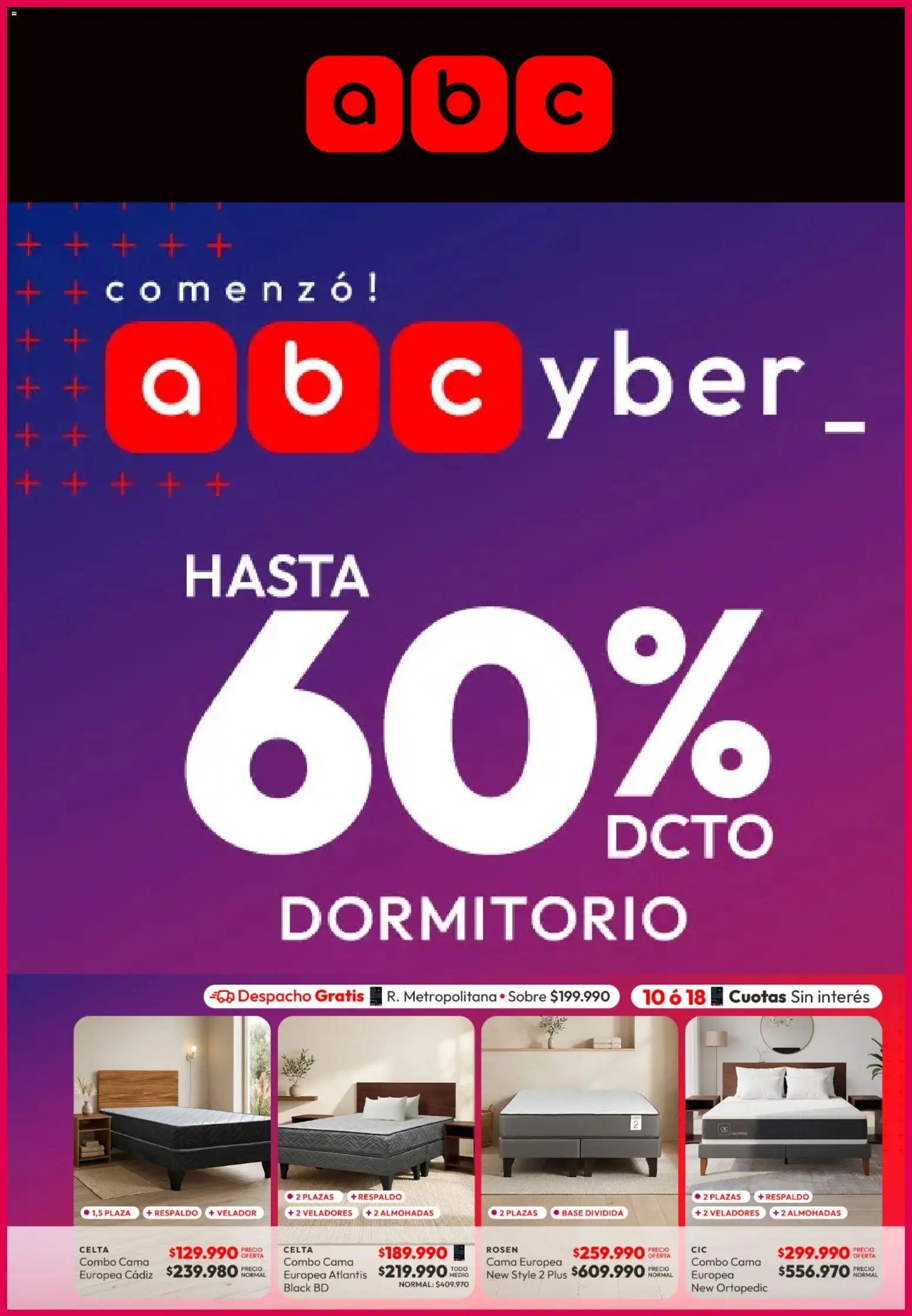 ABC Cyber Day │ válido desde el 30.05.2026 | Página: 1 | Productos: Cama, Base