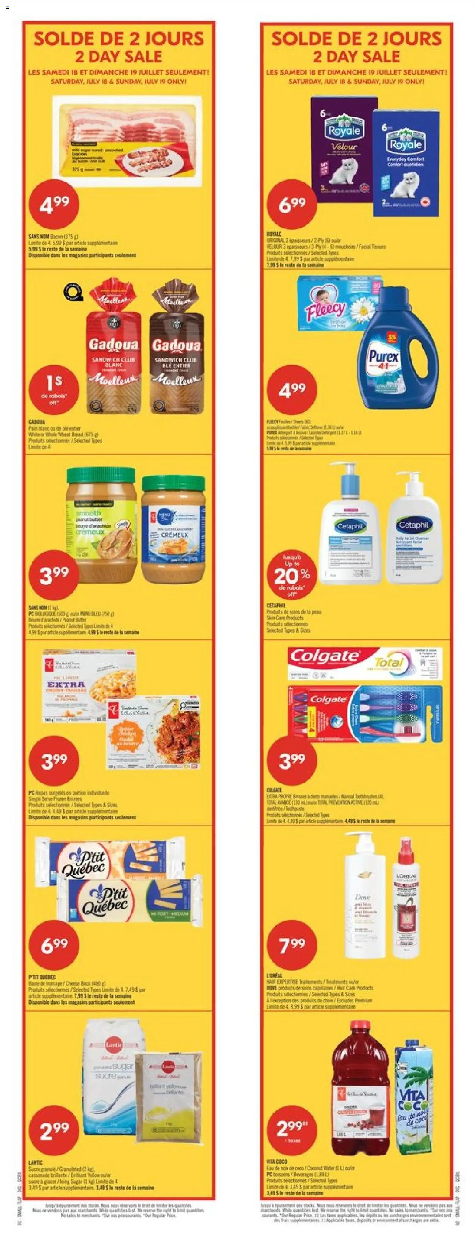Pharmaprix flyer valid from Jul 17, 2026 | Page: 1 | Products: Sugar, Cheese