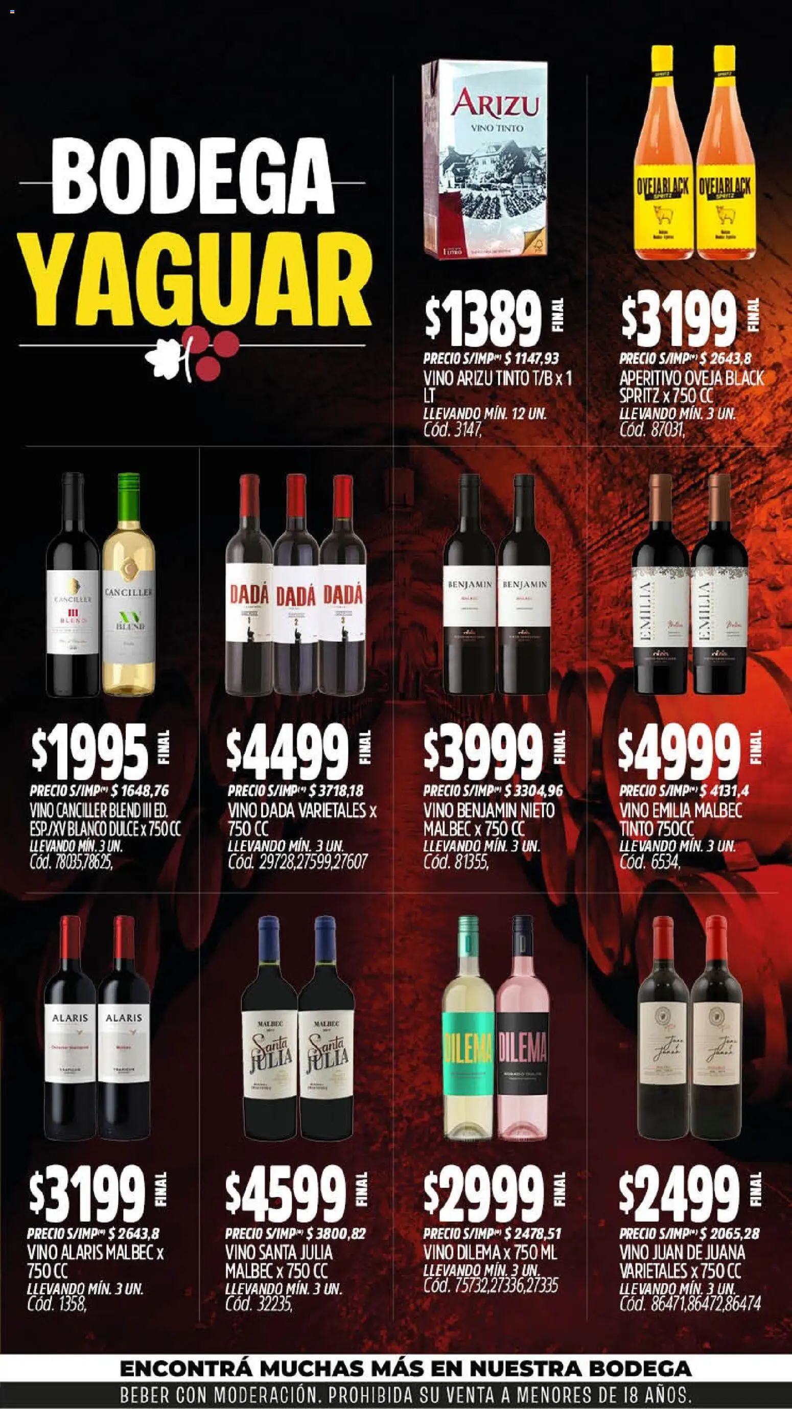 Yaguar - Oferta Semanal Jujuy │ válido desde el 07/09/2026 | Página: 6 | Productos: Vino tinto, Dulce, Vino