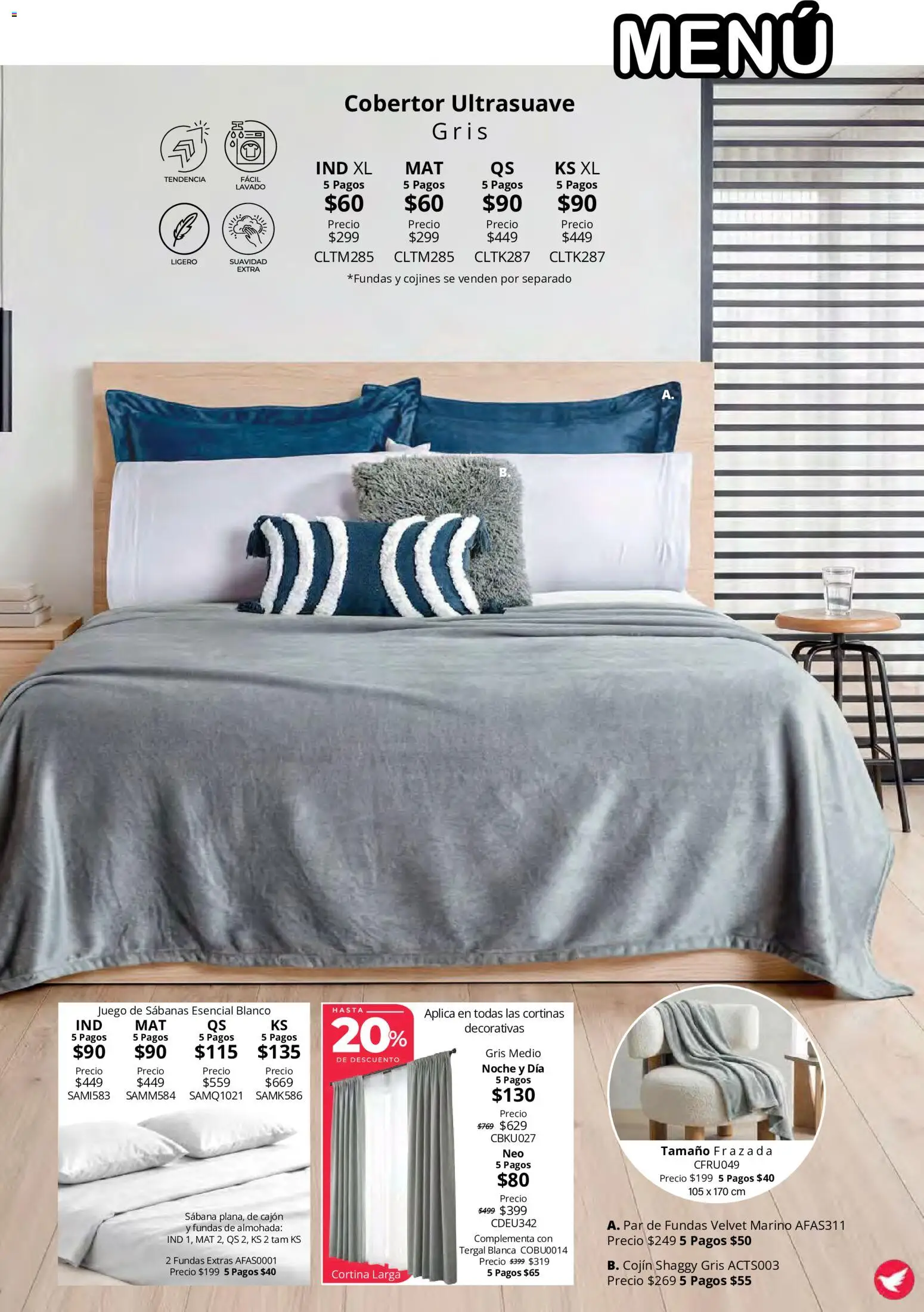 Nuevas ofertas de Colchas Concord válidas en toda la República Mexicana desde el 15/10/2026. ¡Encuentra las mejores ofertas en Colchas Concord catálogo Colección Cobertor Calor de Hogar! | Página: 117
