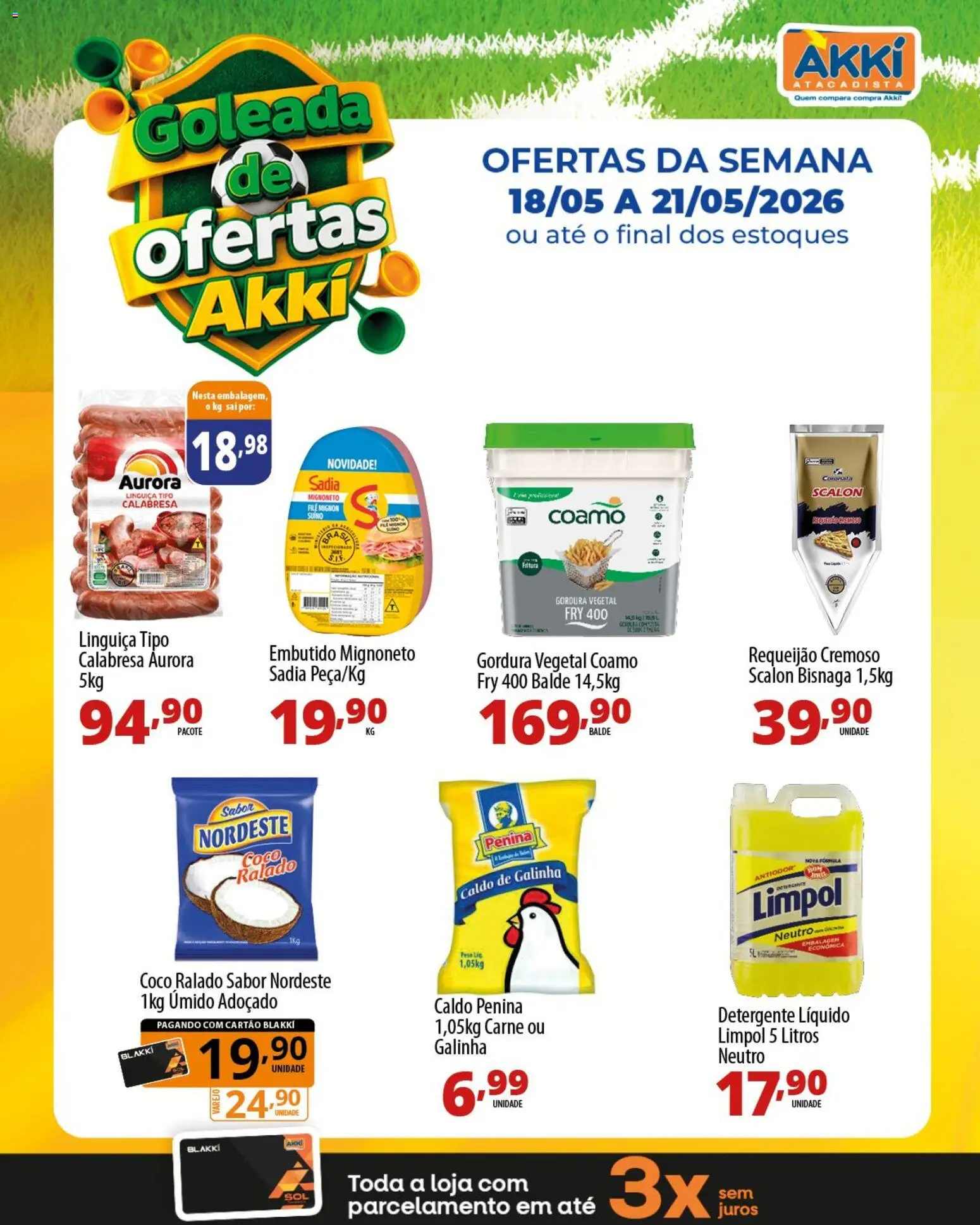 Akki Atacadista Folheto - válido de 18.05.2026 | Página: 6 | Produtos: Coco, Filé mignon, Requeijão, Balde