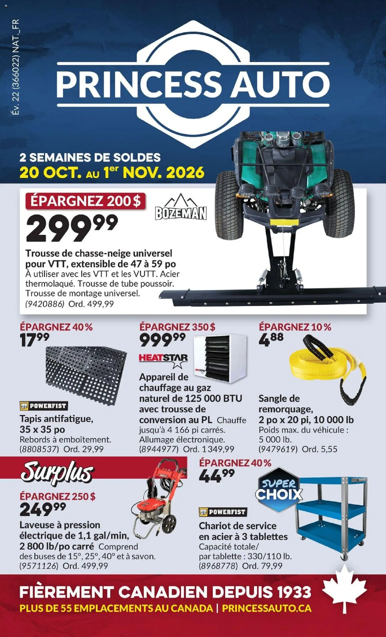Princess Auto flyer valid from Oct 20, 2026 | Page: 1