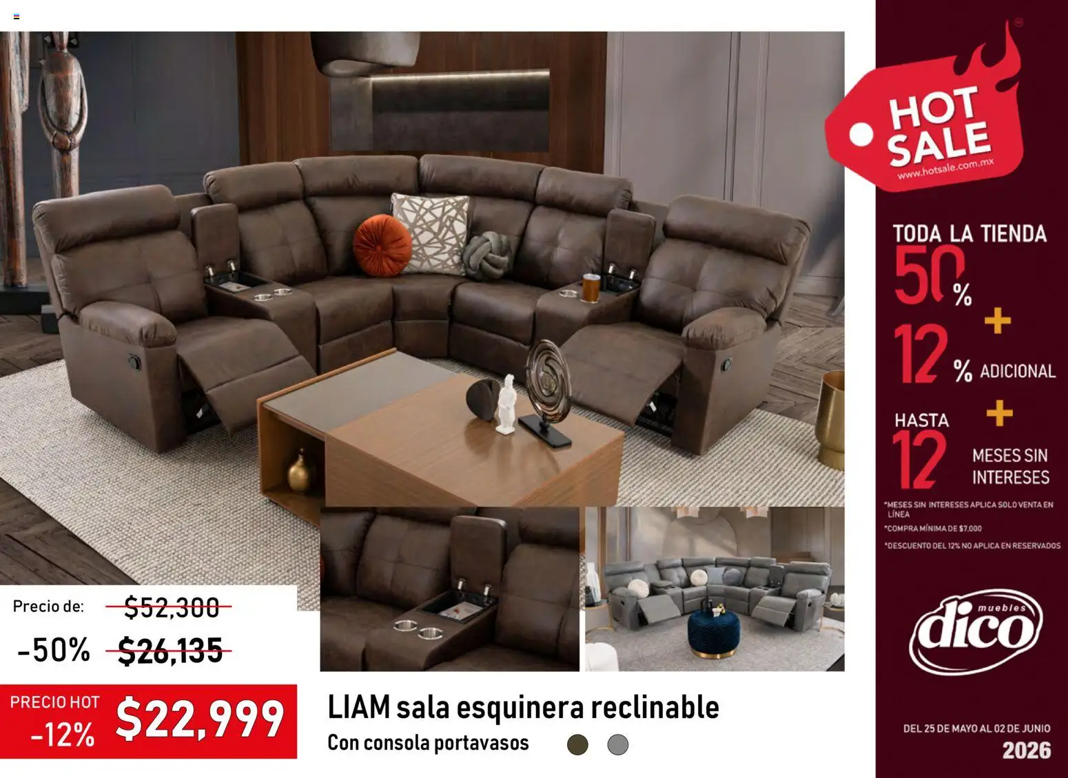 Nuevas ofertas de Muebles Dico válidas en toda la República Mexicana desde el 25.05.2026. ¡Encuentra las mejores ofertas en Muebles Dico - Hot Sale 2026 | Pacifico! | Página: 20