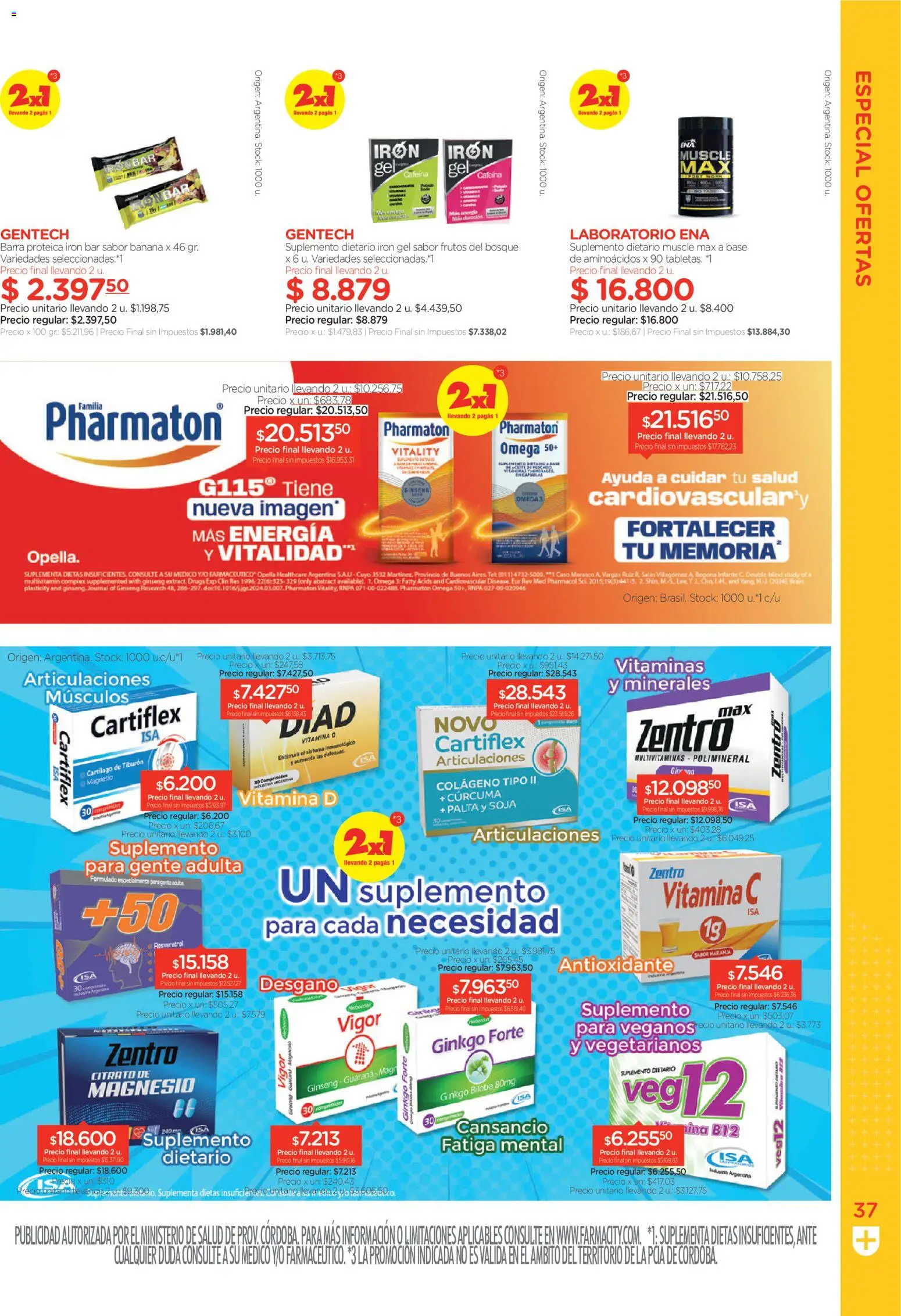 Farmacity catálogo │ válido desde el 02.06.2026 | Página: 37 | Productos: Vitaminas, Suplemento dietario, Banana, Curcuma
