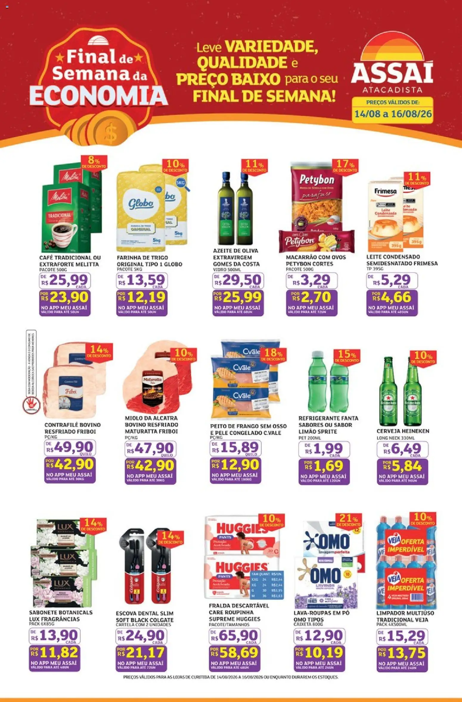 Assaí Atacadista Folheto - válido de 14/08/2026 | Página: 1 | Produtos: Pó, Alcatra, Ovos, Cerveja