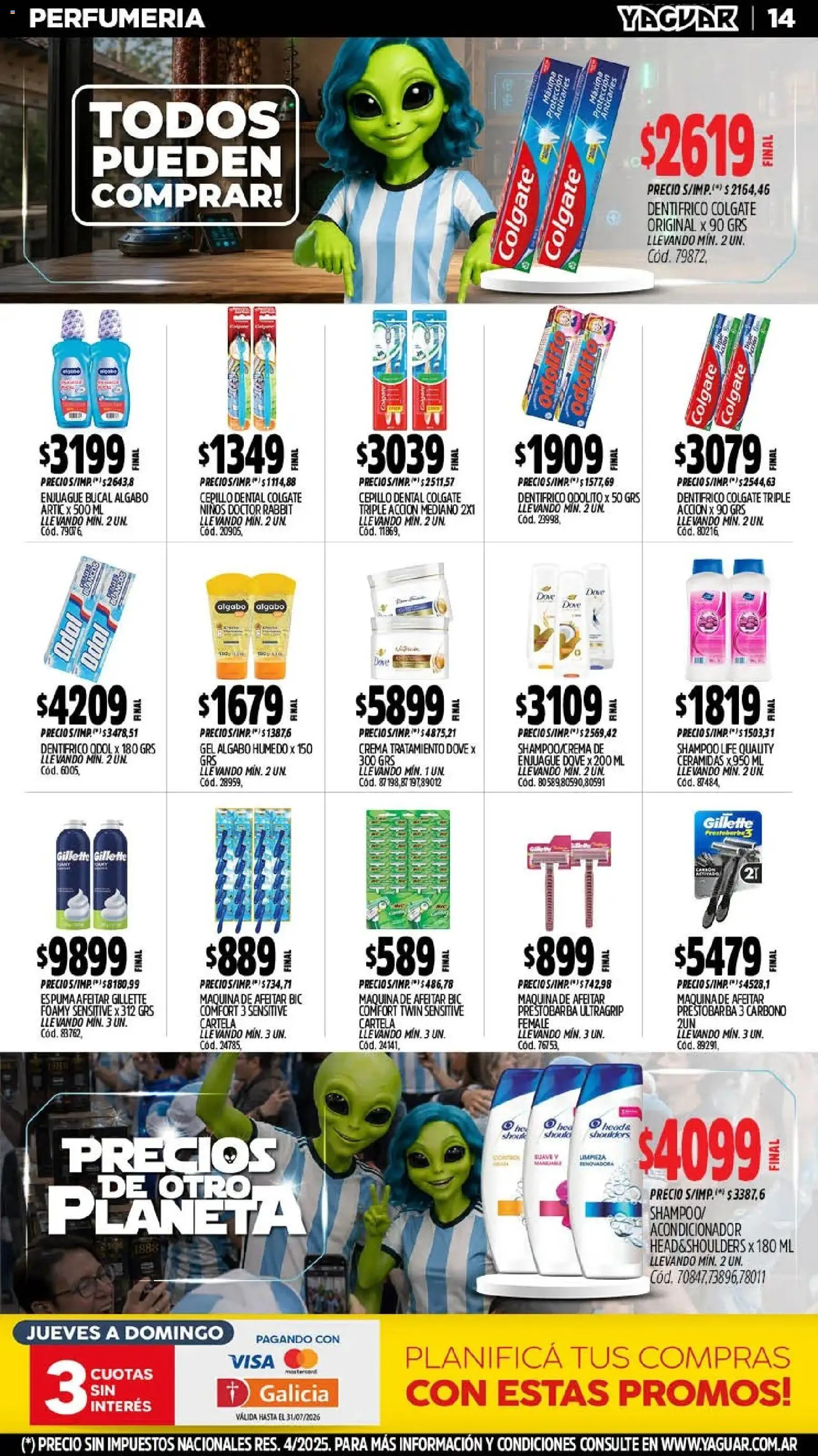 Yaguar - Oferta Semanal Mar del Plata │ válido desde el 06/07/2026 | Página: 15 | Productos: Cepillo, Shampoo, Acondicionador, Crema