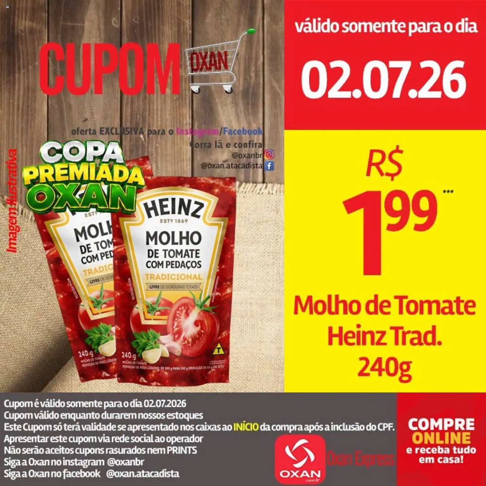 Oxan Atacadista Folheto - válido de 02/07/2026 | Página: 18 | Produtos: Molho de tomate, Copa