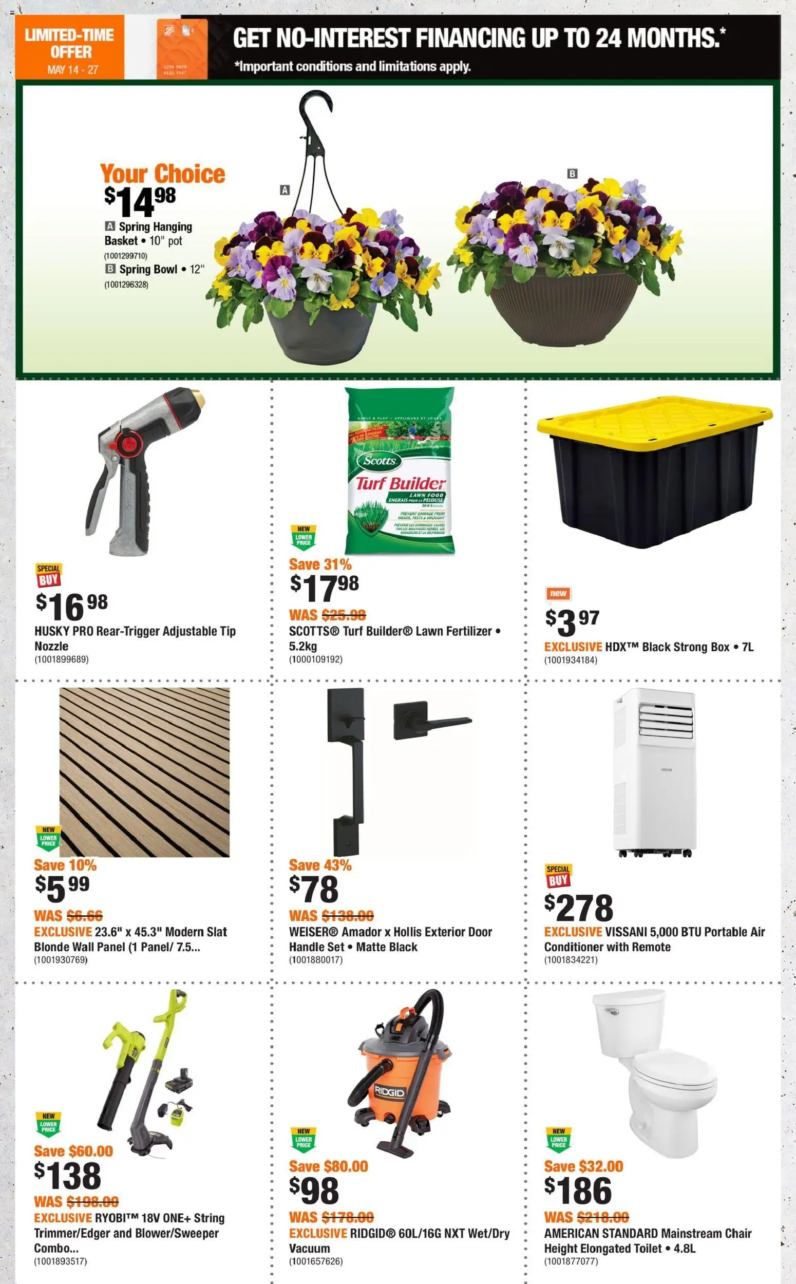 Home Depot flyer valid from 14.05.2026 | Page: 2 | Products: Conditioner, Chair