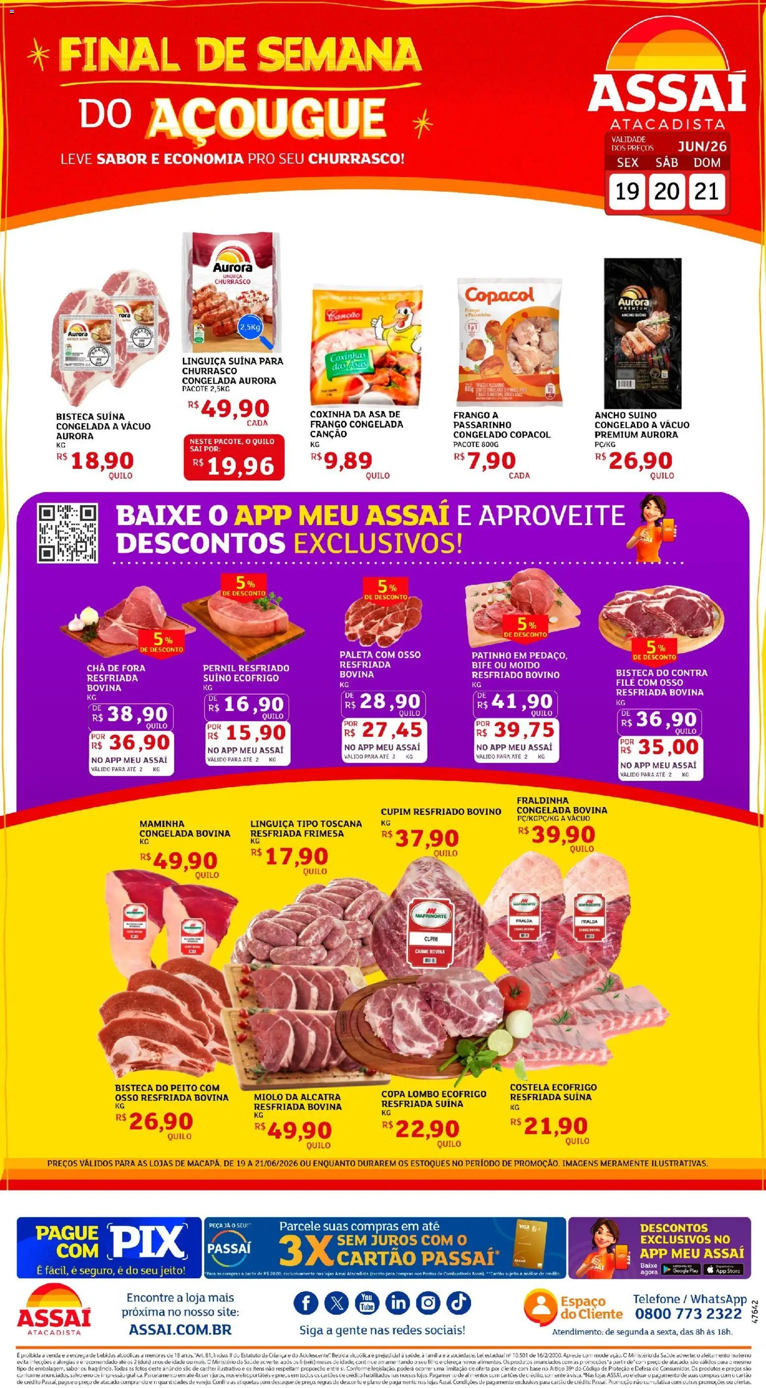 Assaí Atacadista Folheto - válido de 19.06.2026 | Página: 1