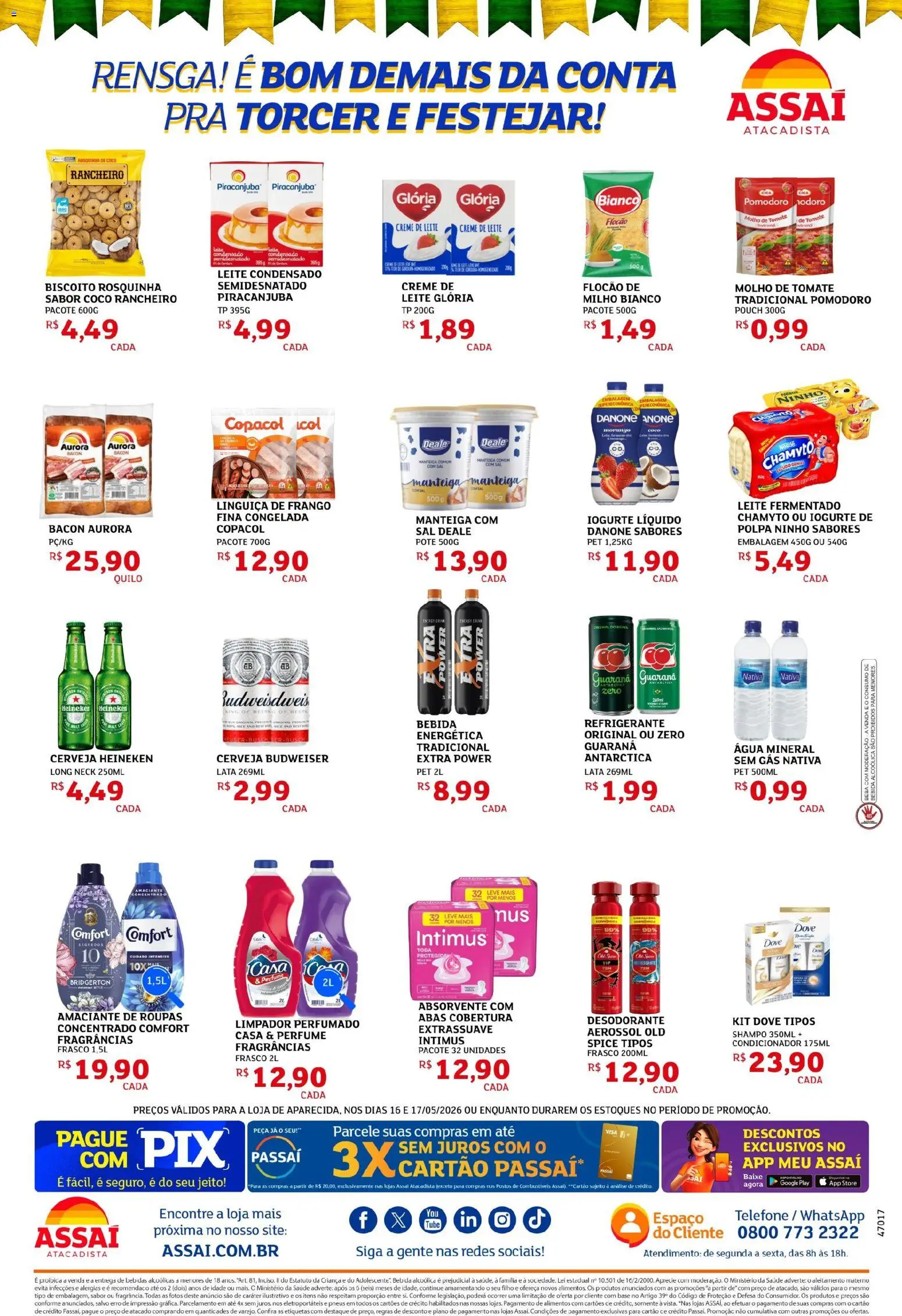 Assaí Atacadista Folheto - válido de 16.05.2026 | Página: 2 | Produtos: Pneus, Água mineral, Rosquinha, Leite fermentado